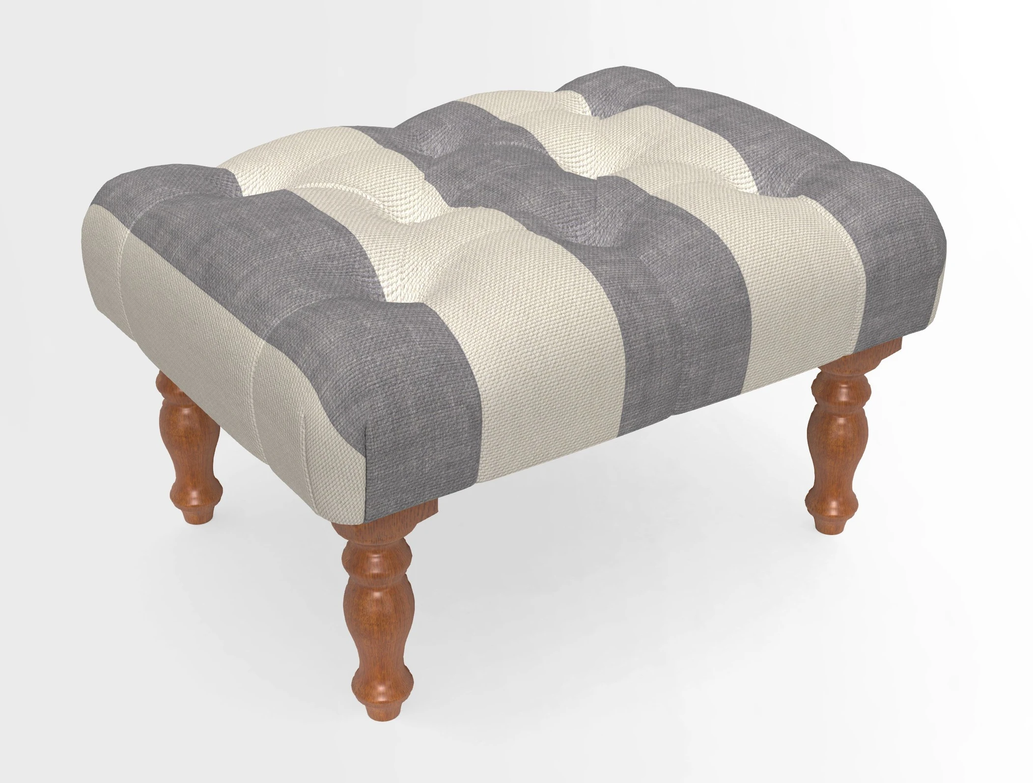 Chelsham Footstool in Two Tone Plain Biscuit