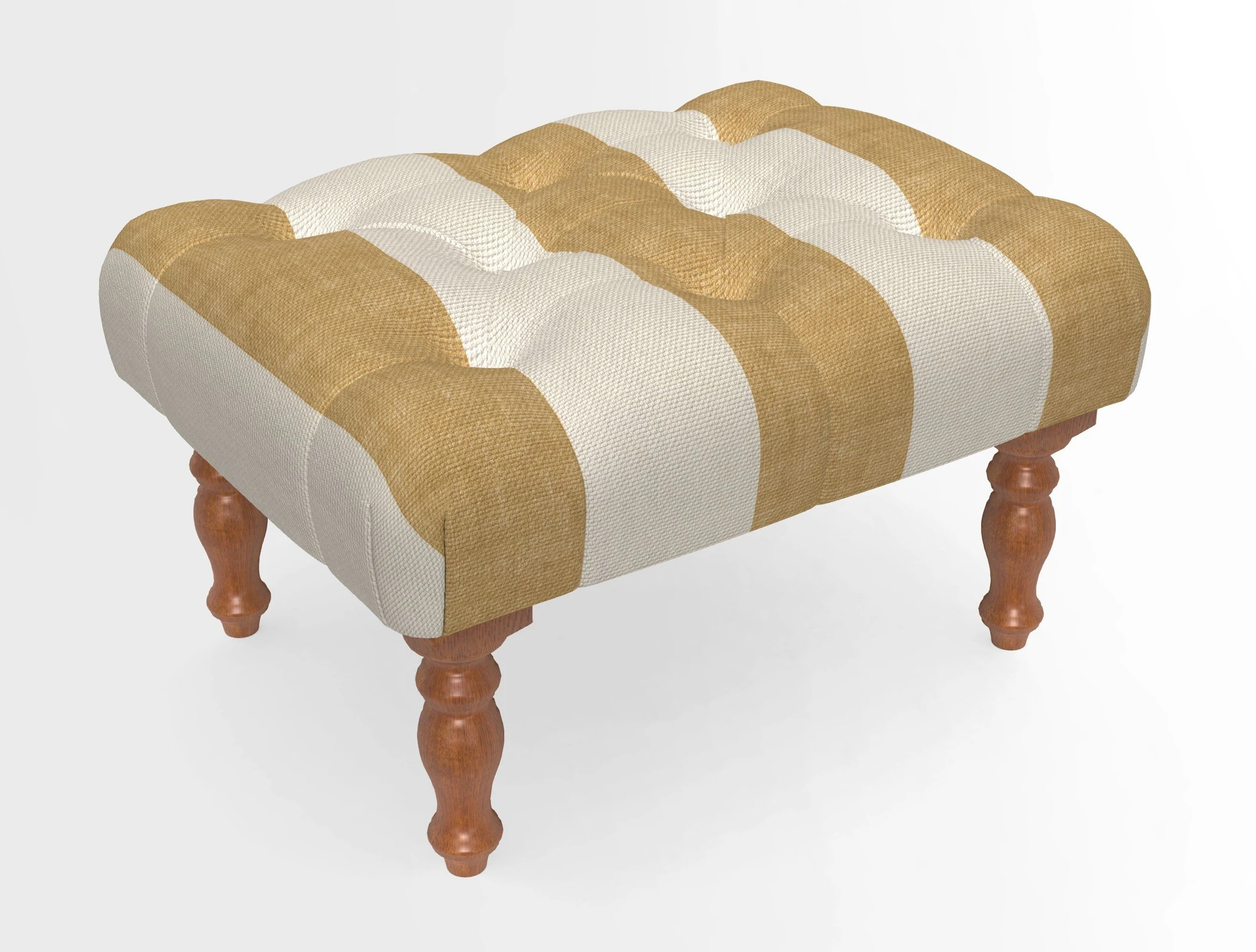 Chelsham Footstool in Two Tone Plain Biscuit