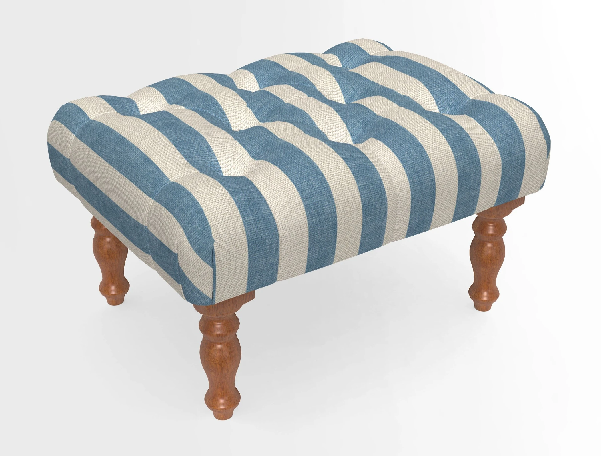 Chelsham Footstool in Two Tone Plain Biscuit