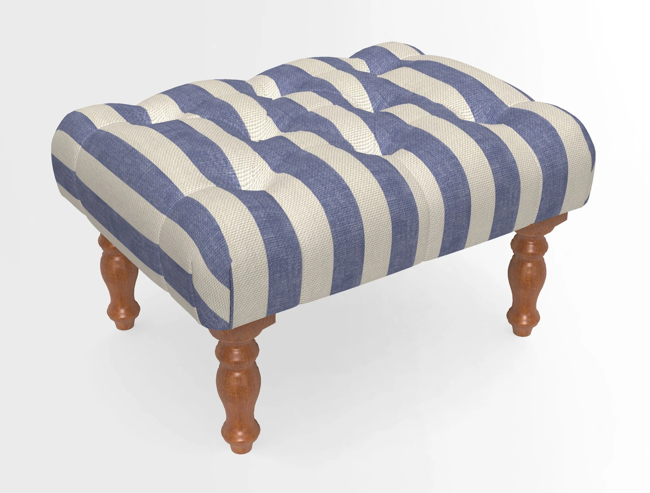Chelsham Footstool in Two Tone Plain Biscuit
