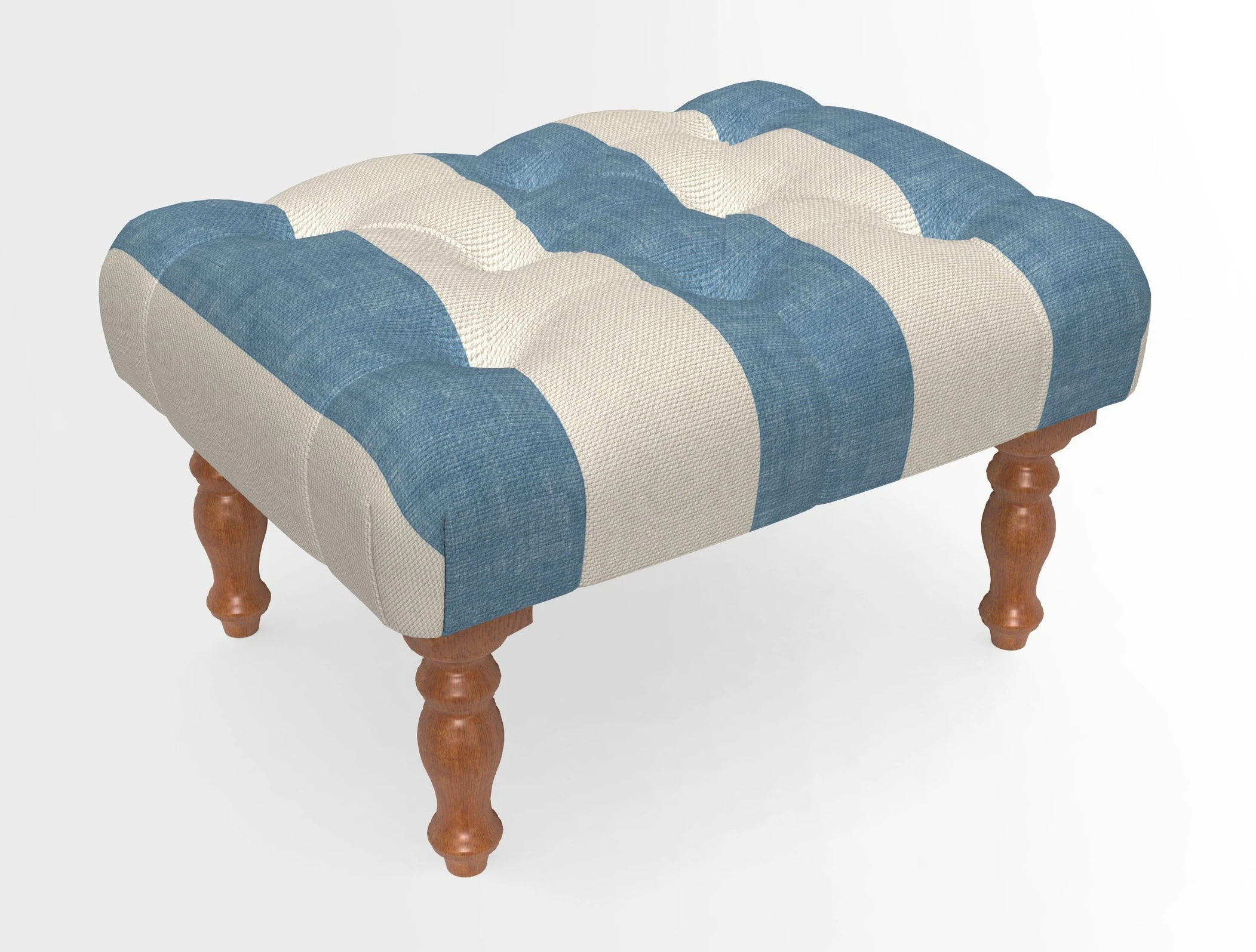 Chelsham Footstool in Two Tone Plain Biscuit