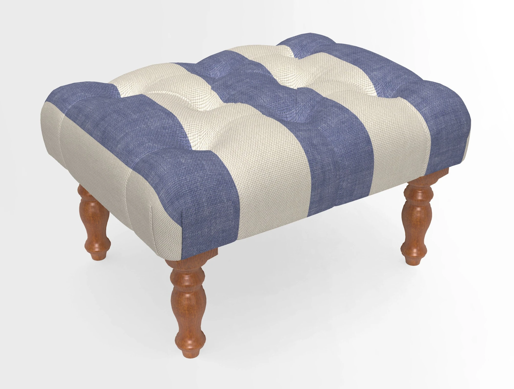 Chelsham Footstool in Two Tone Plain Biscuit