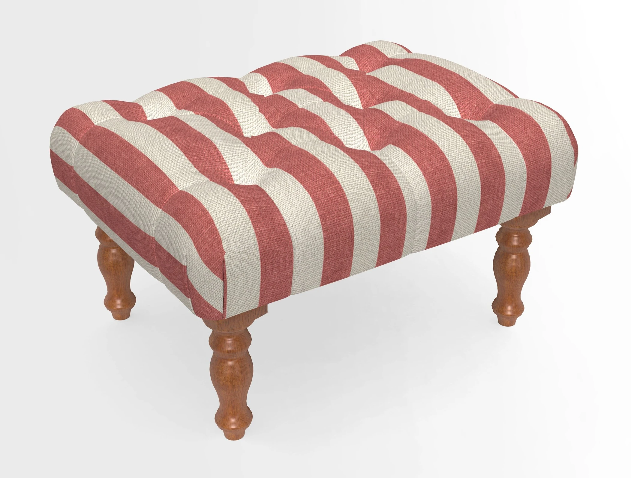 Chelsham Footstool in Two Tone Plain Biscuit