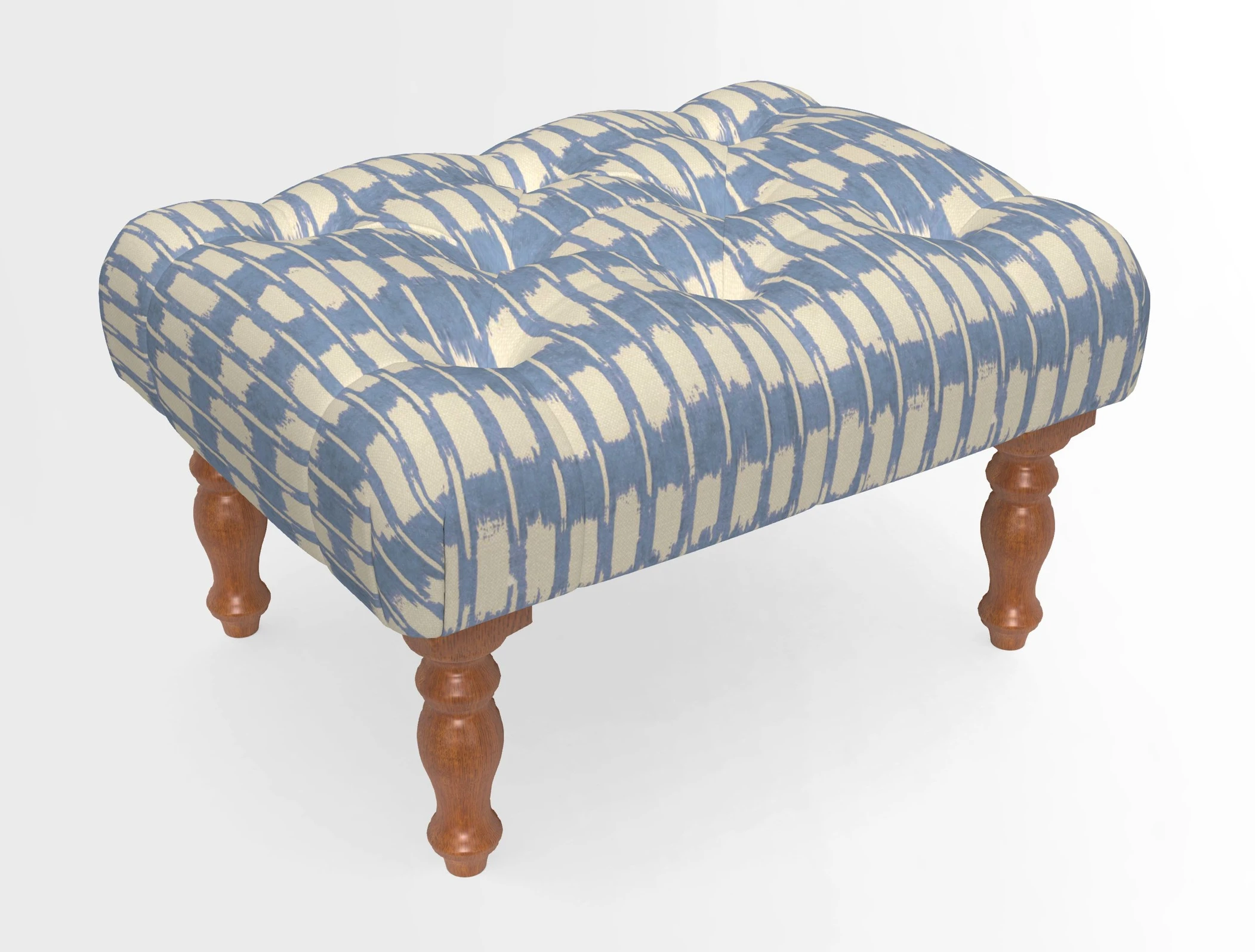 Chelsham Footstool in Two Tone Plain Biscuit