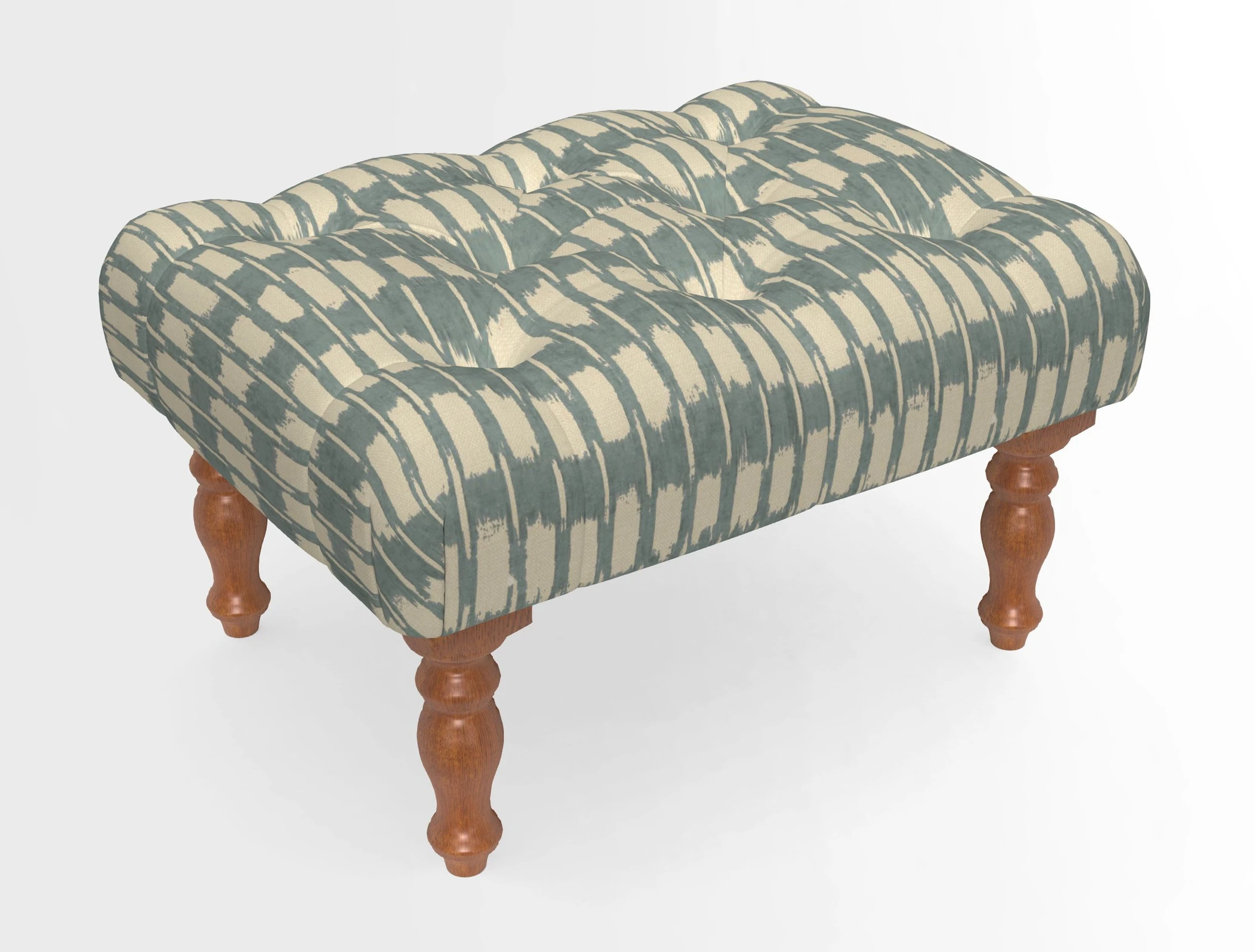 Chelsham Footstool in Two Tone Plain Biscuit