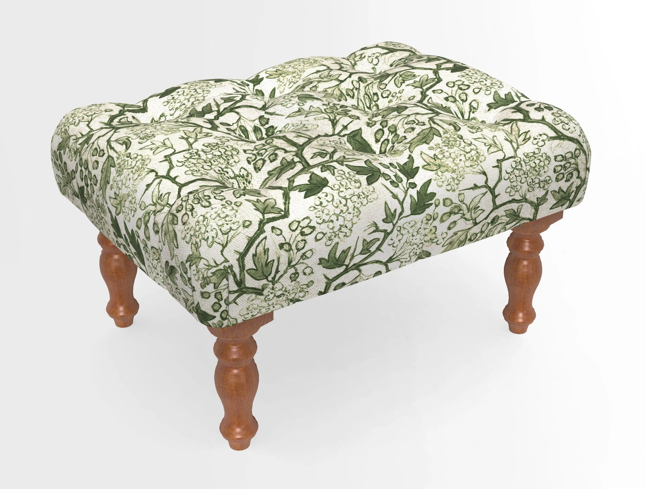Chelsham Footstool in Two Tone Plain Biscuit