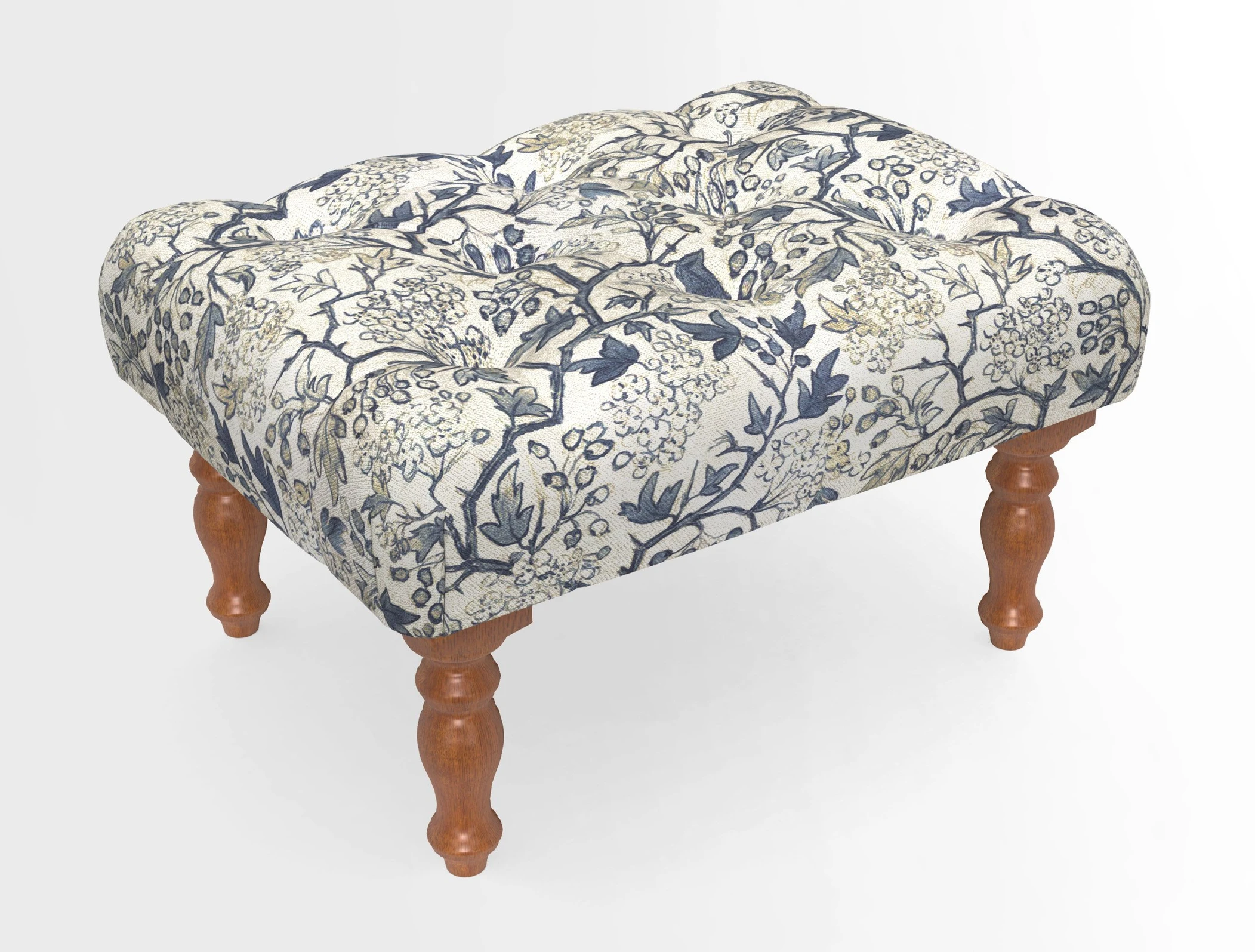 Chelsham Footstool in Two Tone Plain Biscuit