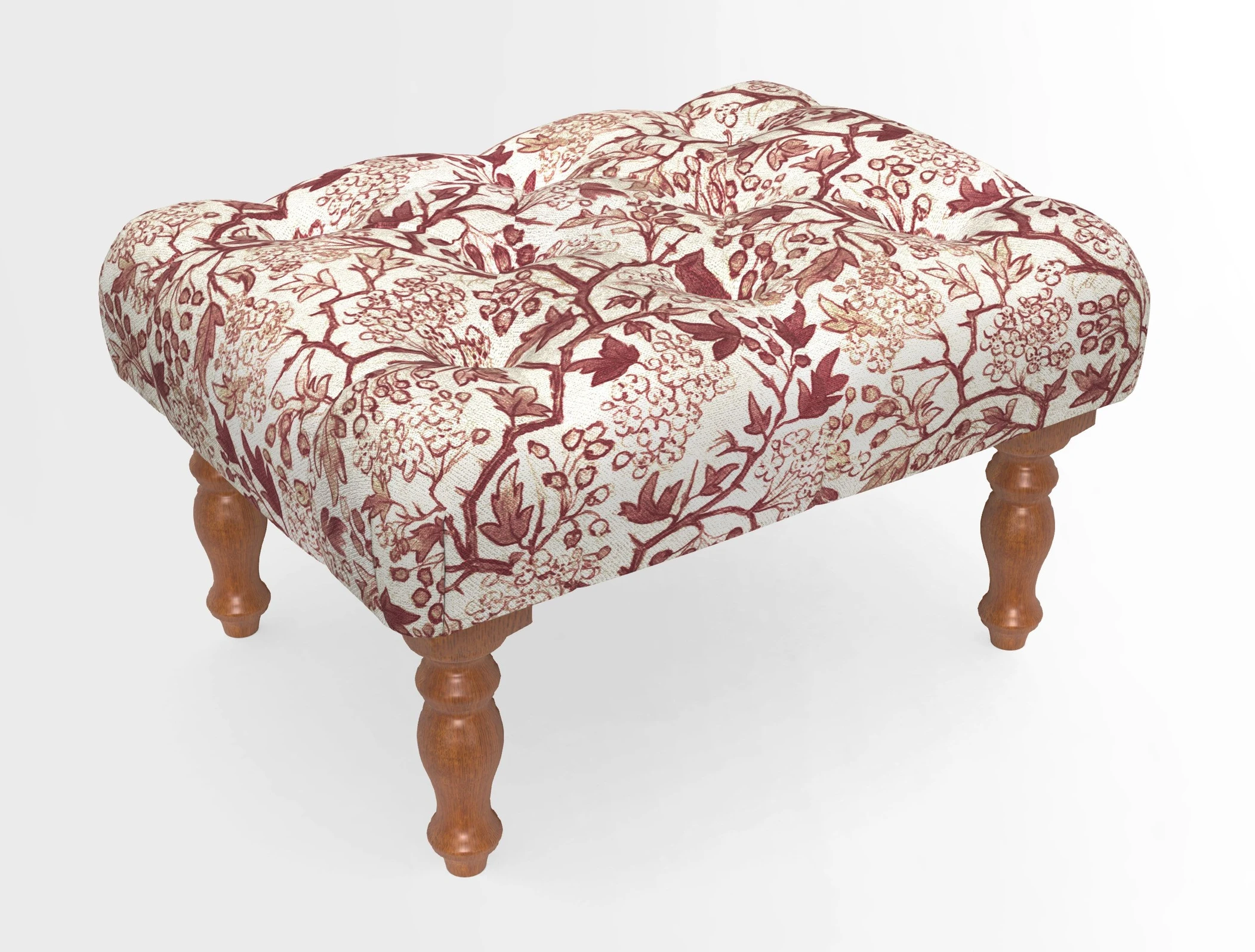 Chelsham Footstool in Two Tone Plain Biscuit