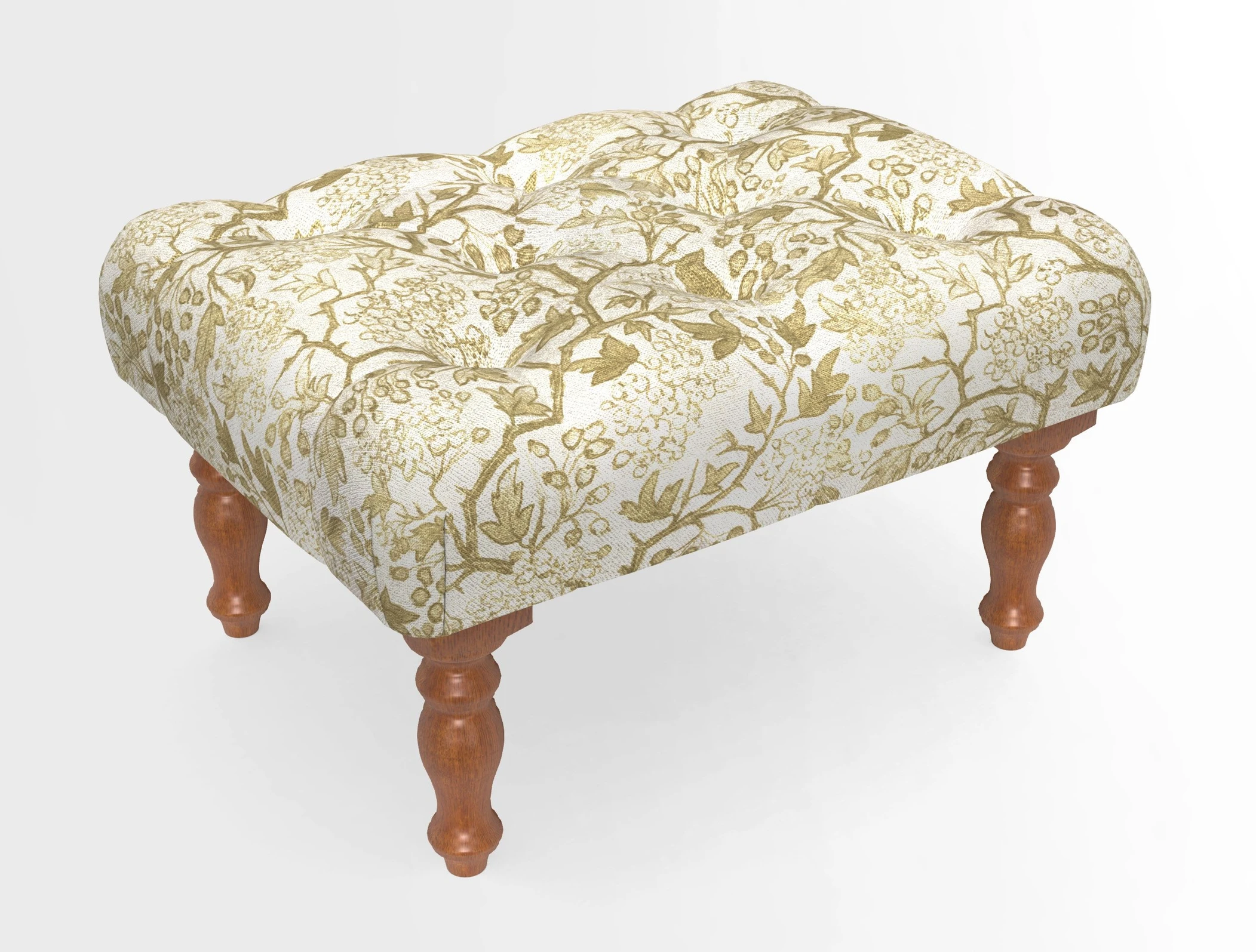 Chelsham Footstool in Two Tone Plain Biscuit