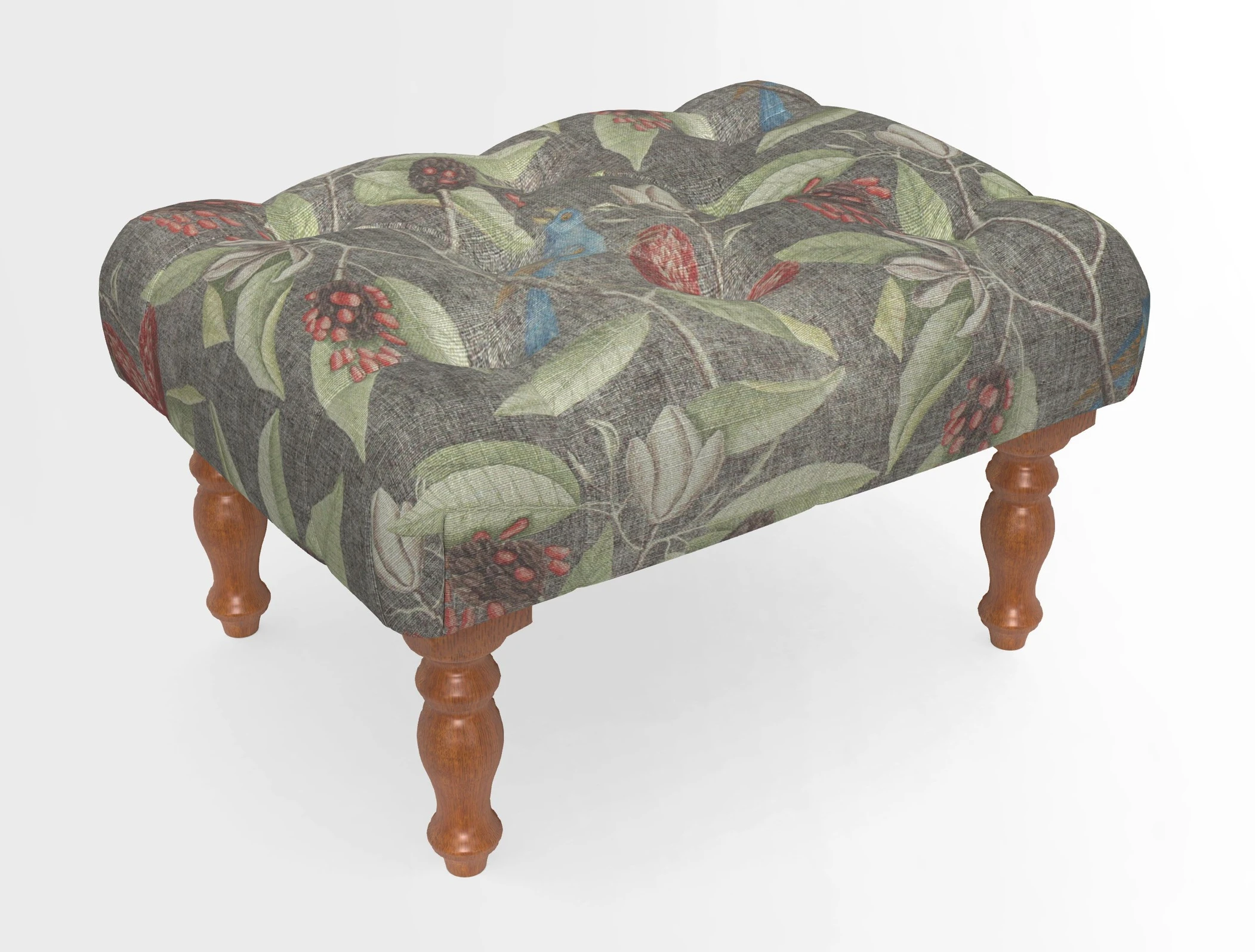 Chelsham Footstool in Two Tone Plain Biscuit
