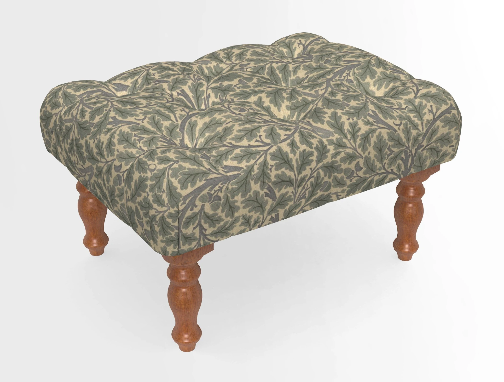 Chelsham Footstool in Two Tone Plain Biscuit