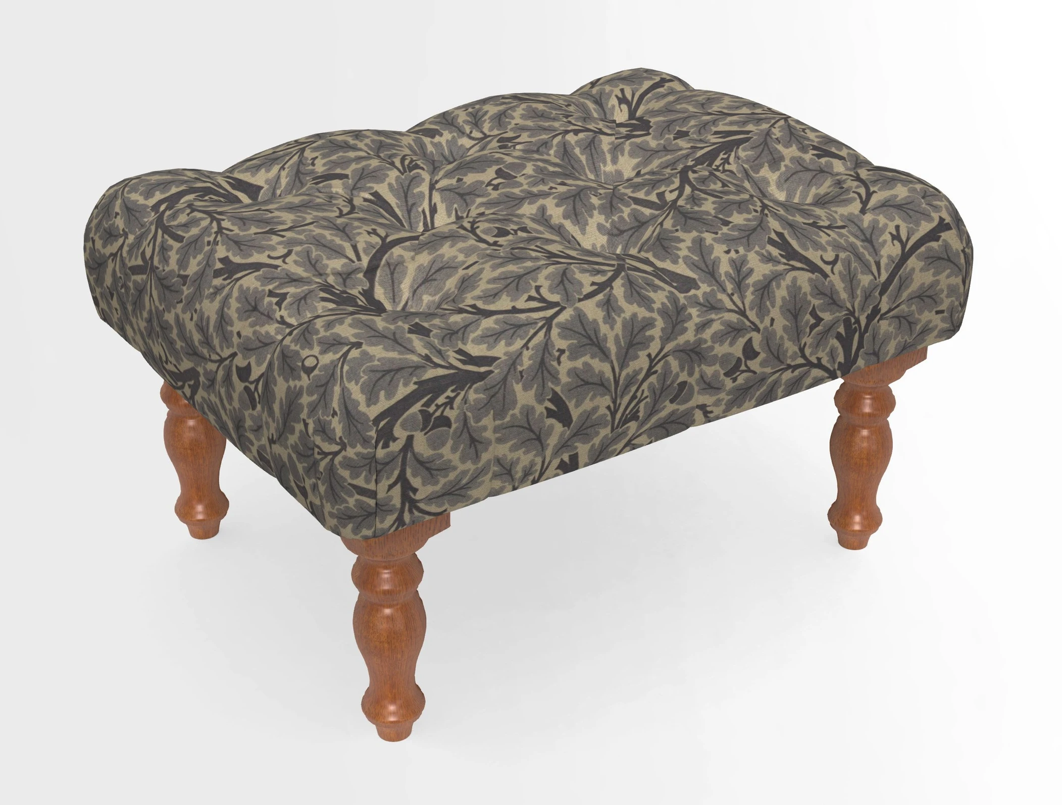 Chelsham Footstool in Two Tone Plain Biscuit
