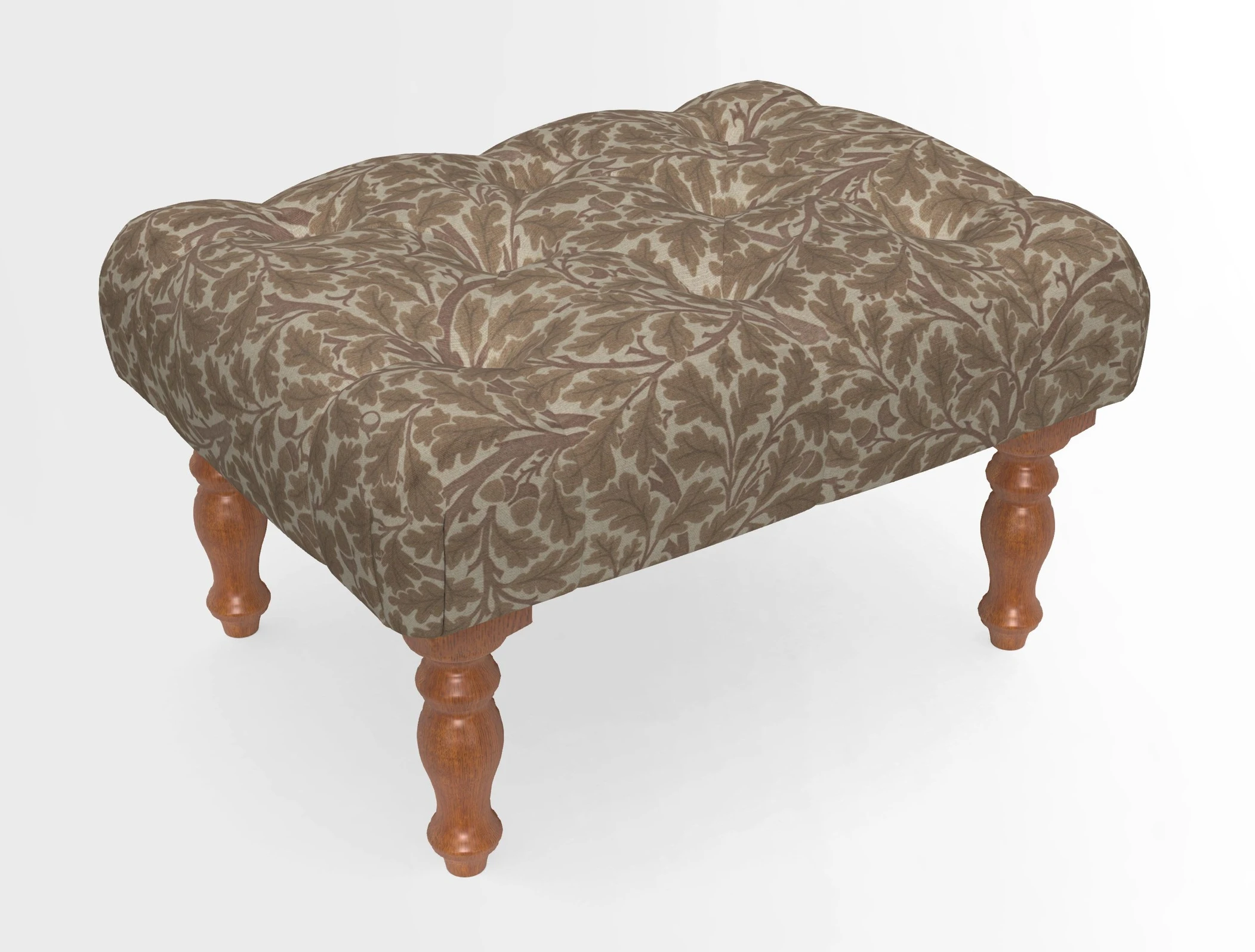Chelsham Footstool in Two Tone Plain Biscuit