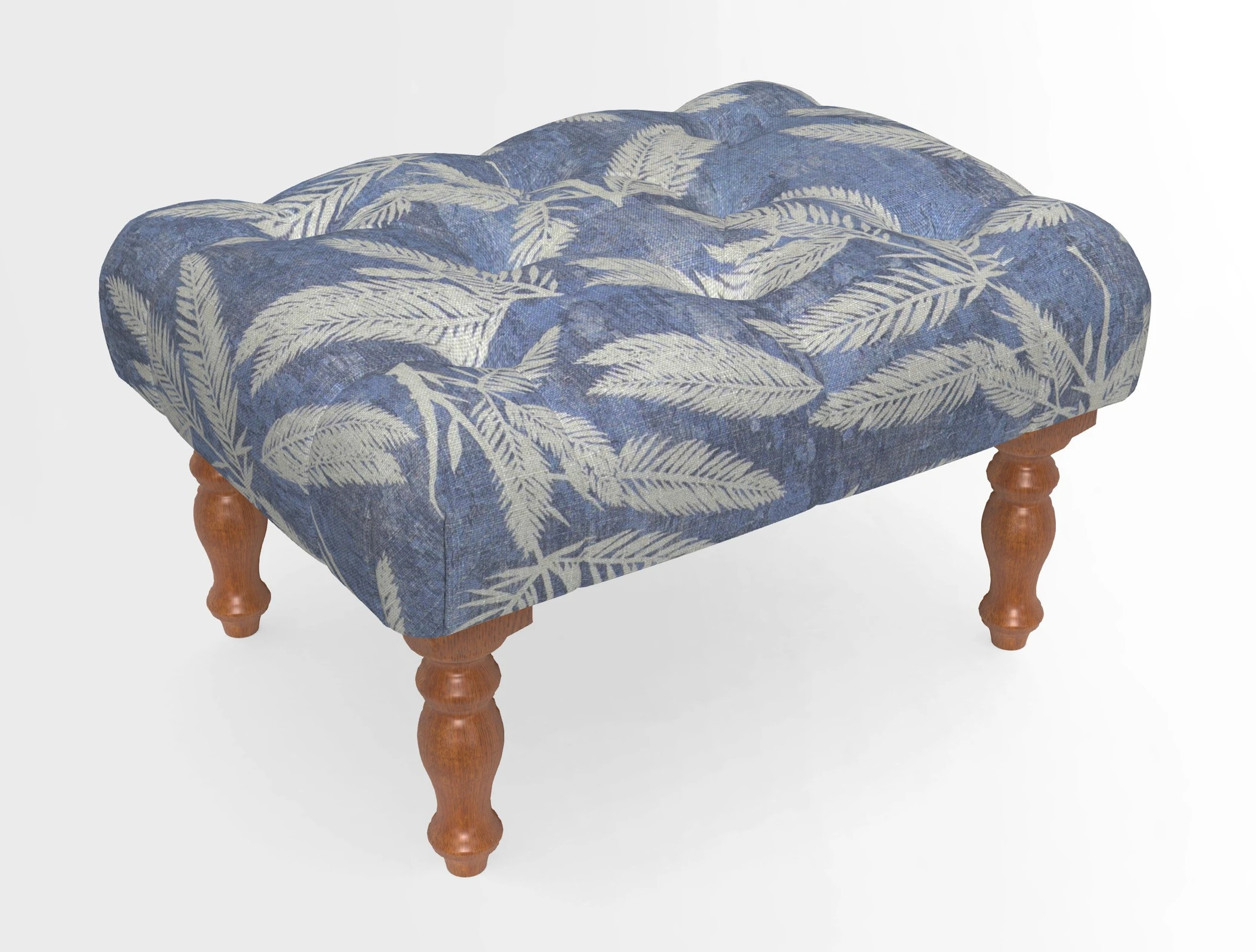 Chelsham Footstool in Two Tone Plain Biscuit