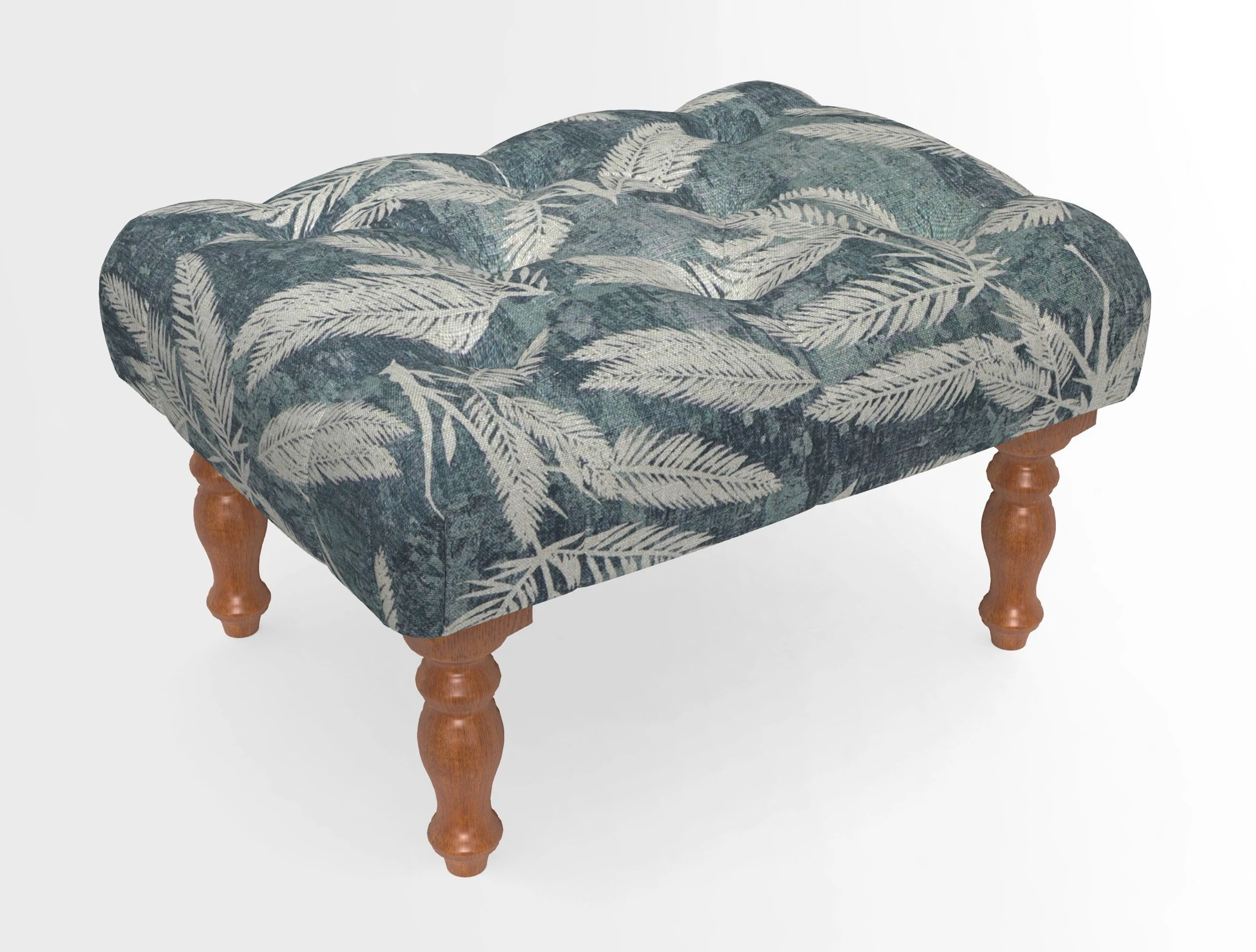 Chelsham Footstool in Two Tone Plain Biscuit