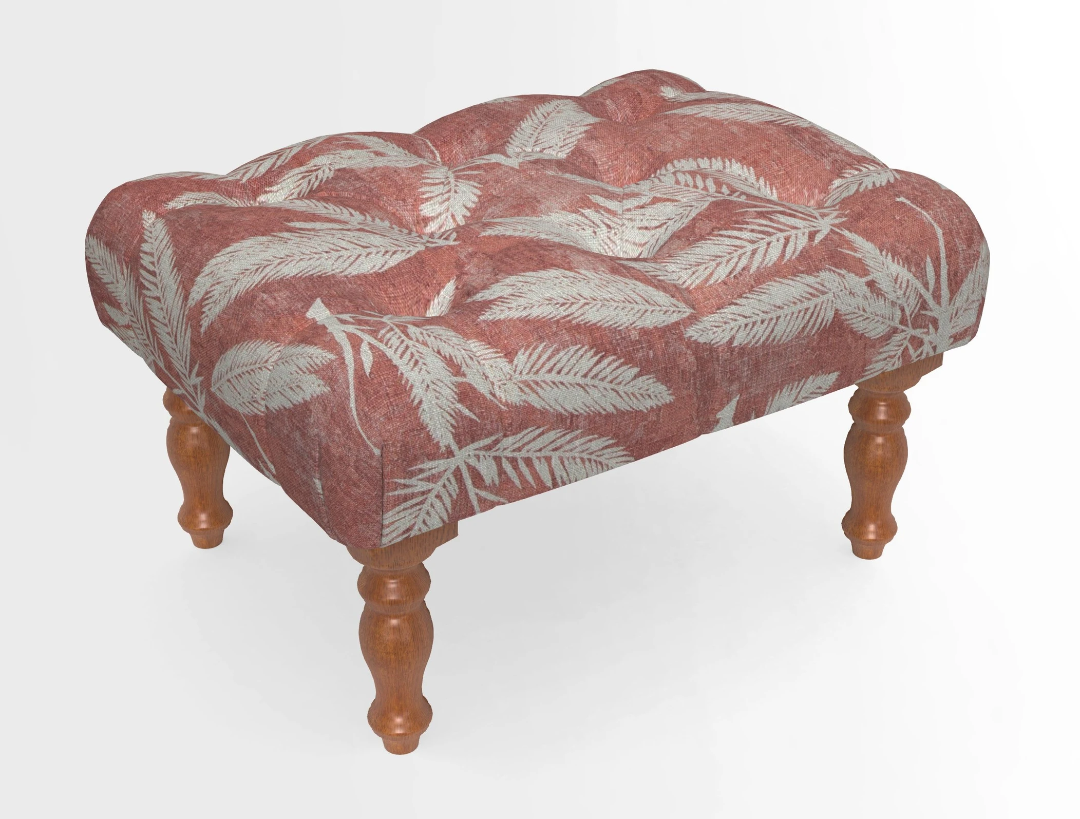Chelsham Footstool in Two Tone Plain Biscuit