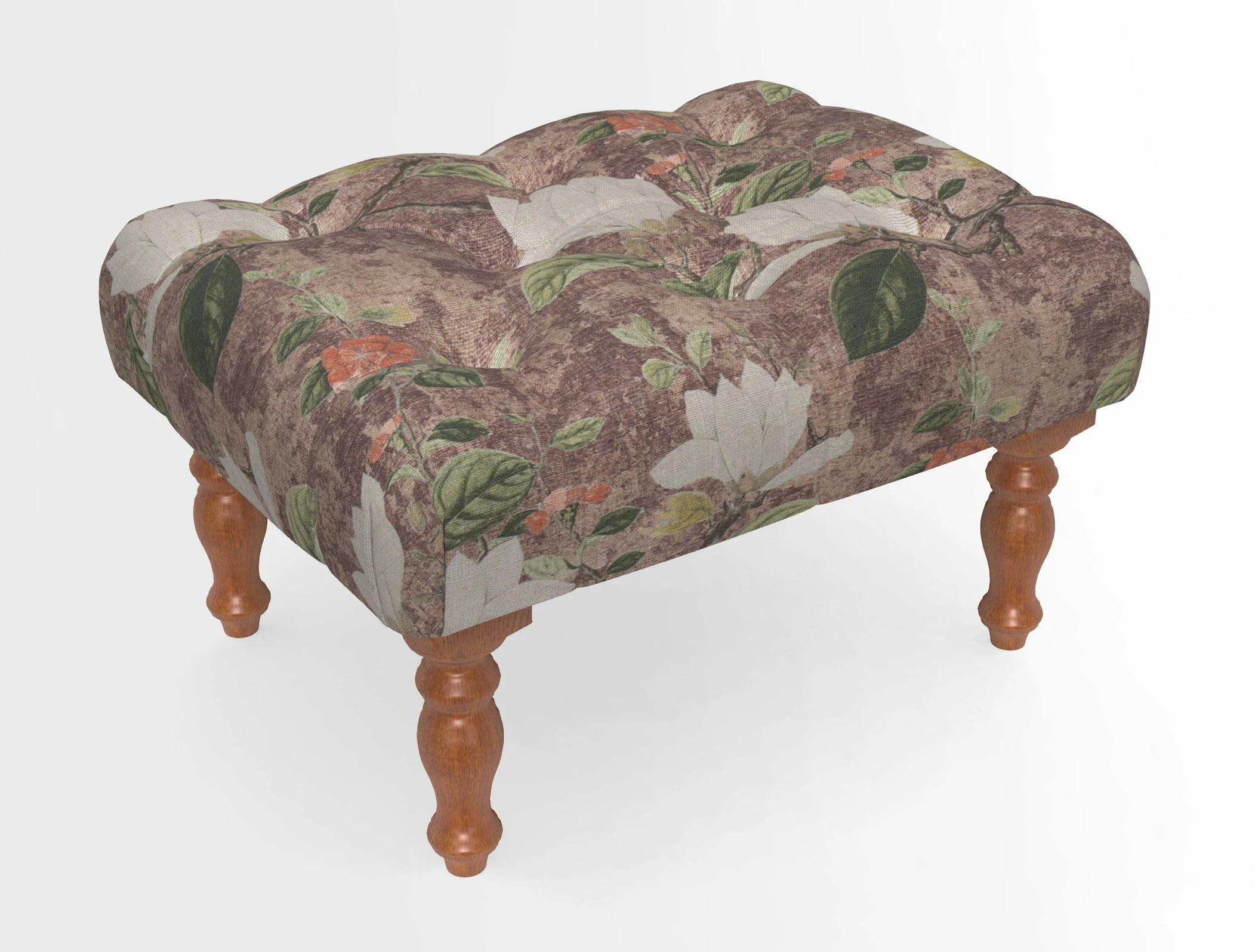 Chelsham Footstool in Two Tone Plain Biscuit