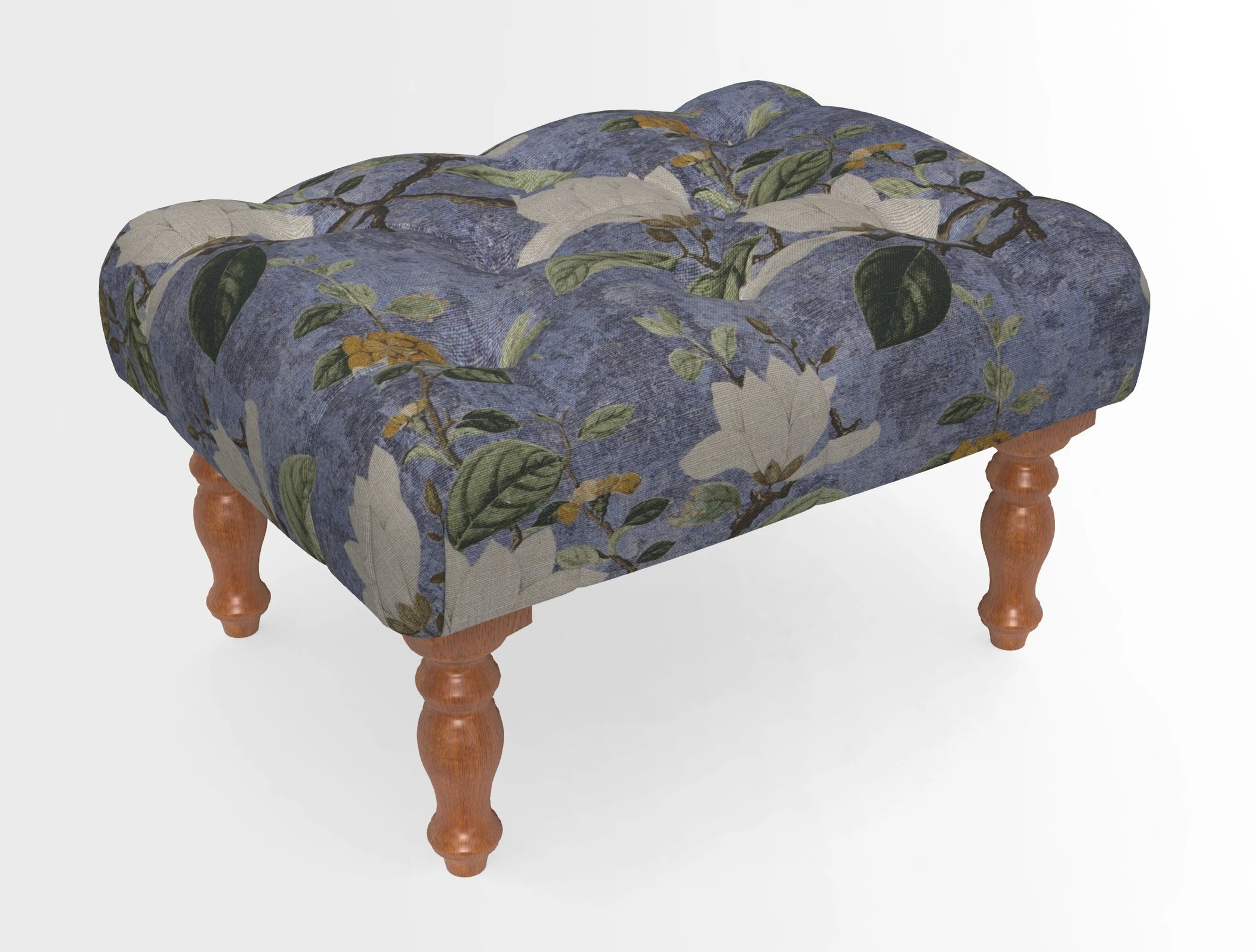 Chelsham Footstool in Two Tone Plain Biscuit