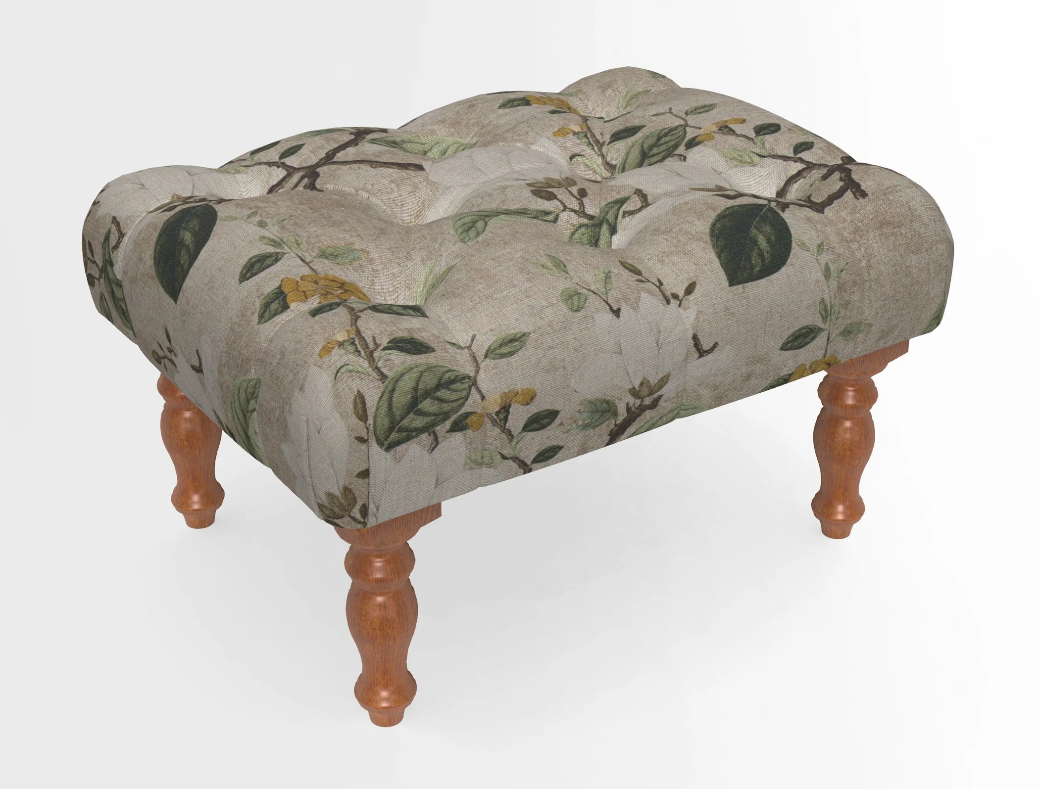 Chelsham Footstool in Two Tone Plain Biscuit
