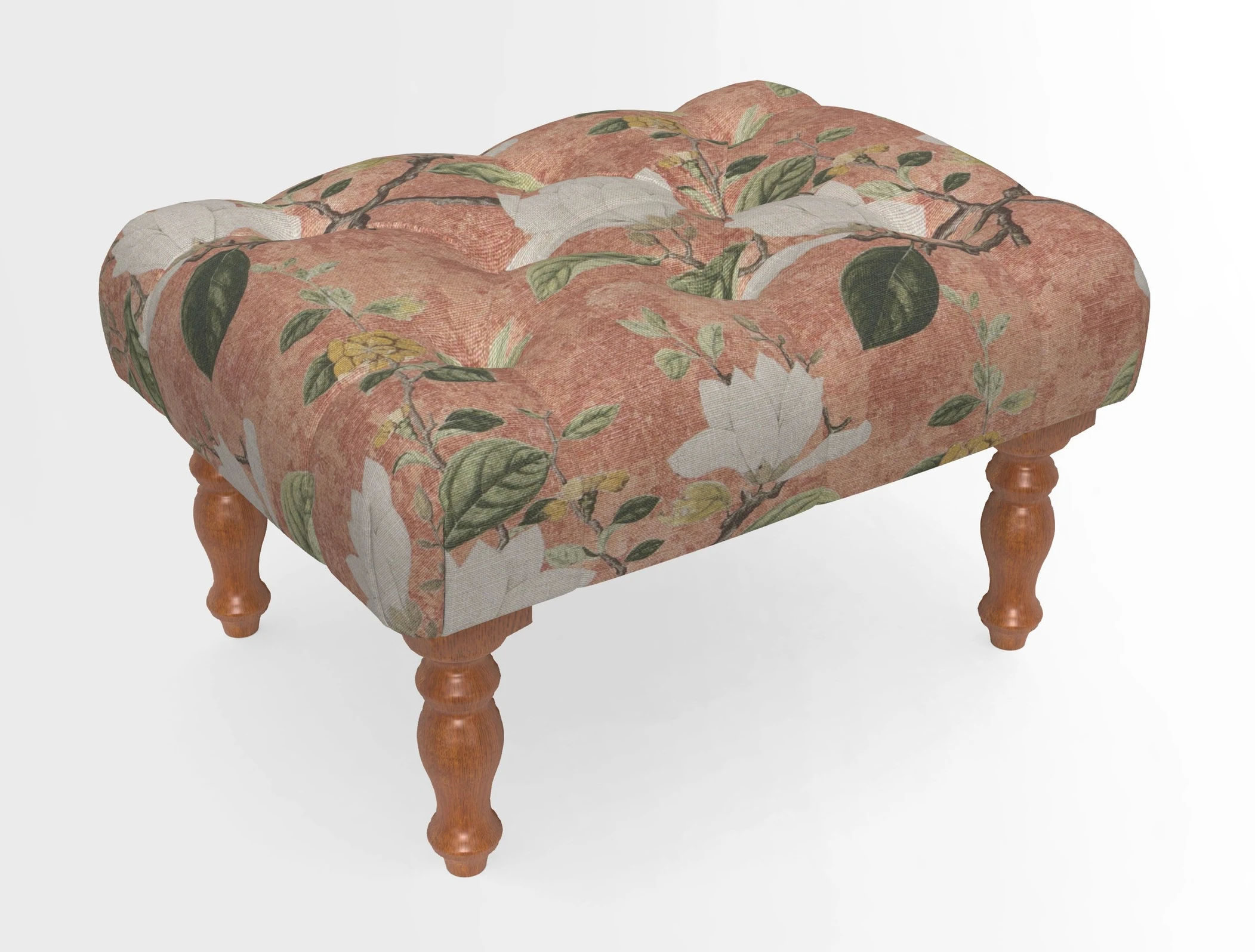 Chelsham Footstool in Two Tone Plain Biscuit