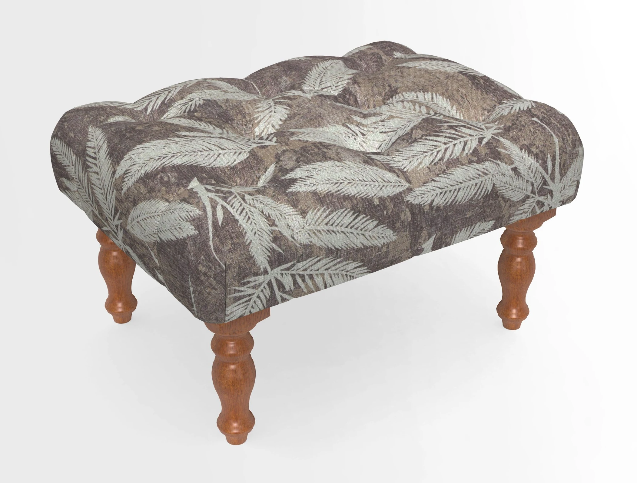 Chelsham Footstool in Two Tone Plain Biscuit