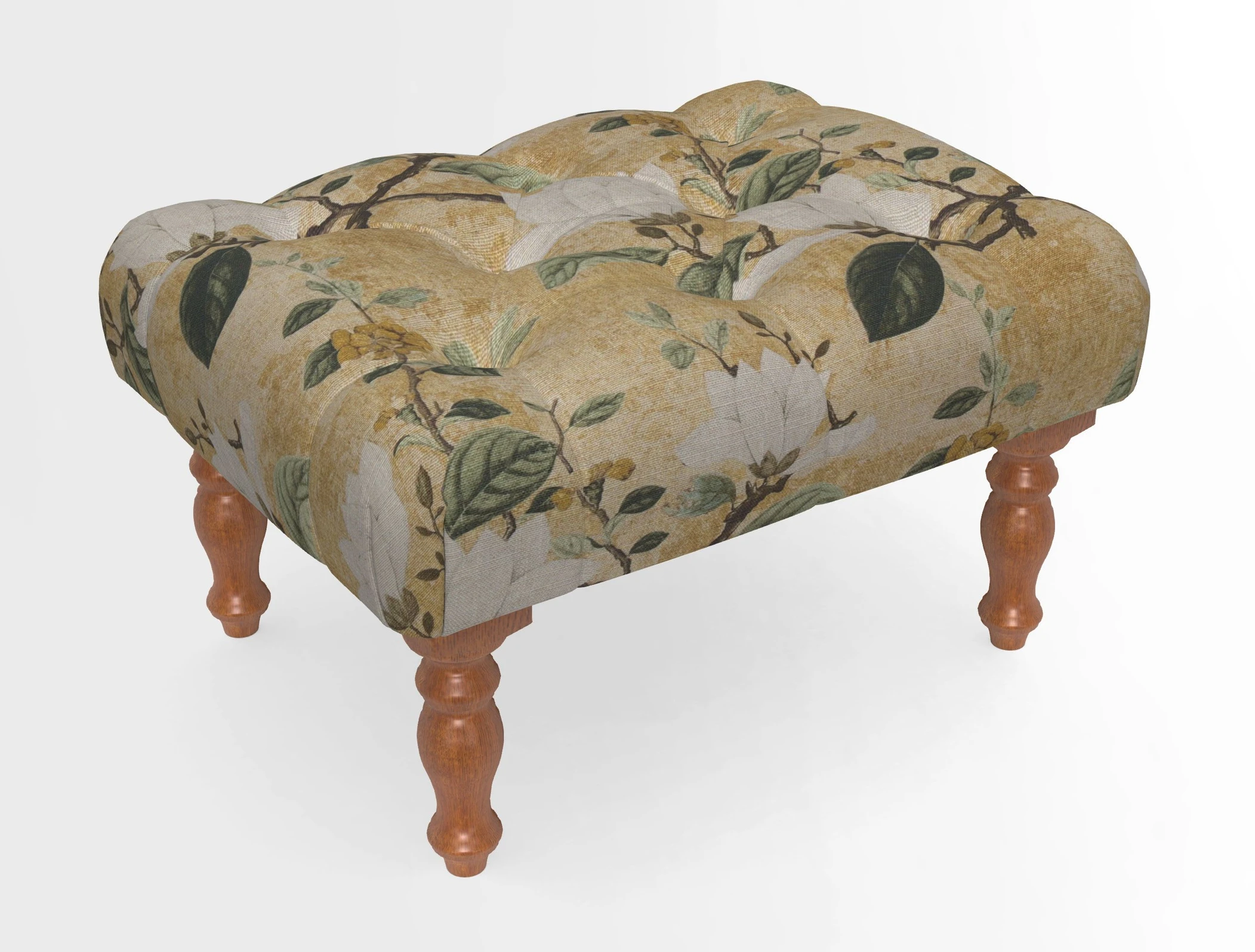 Chelsham Footstool in Two Tone Plain Biscuit