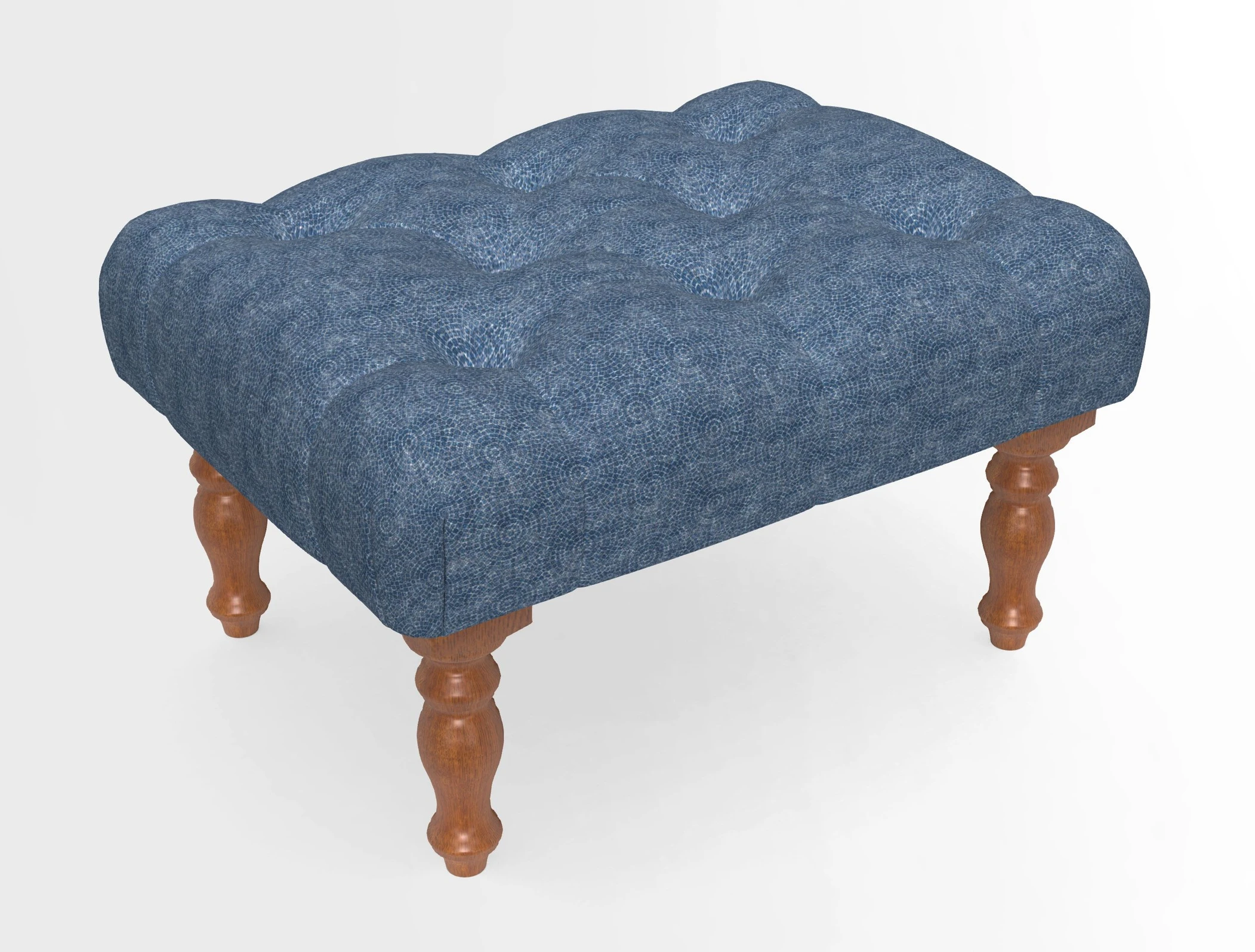 Chelsham Footstool in Two Tone Plain Biscuit