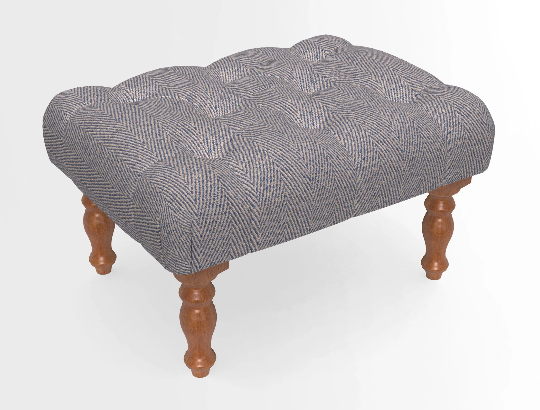 Chelsham Footstool in Two Tone Plain Biscuit