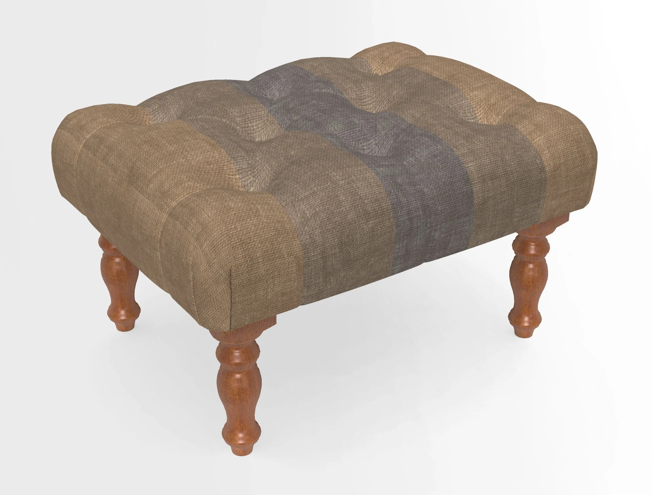 Chelsham Footstool in Two Tone Plain Biscuit