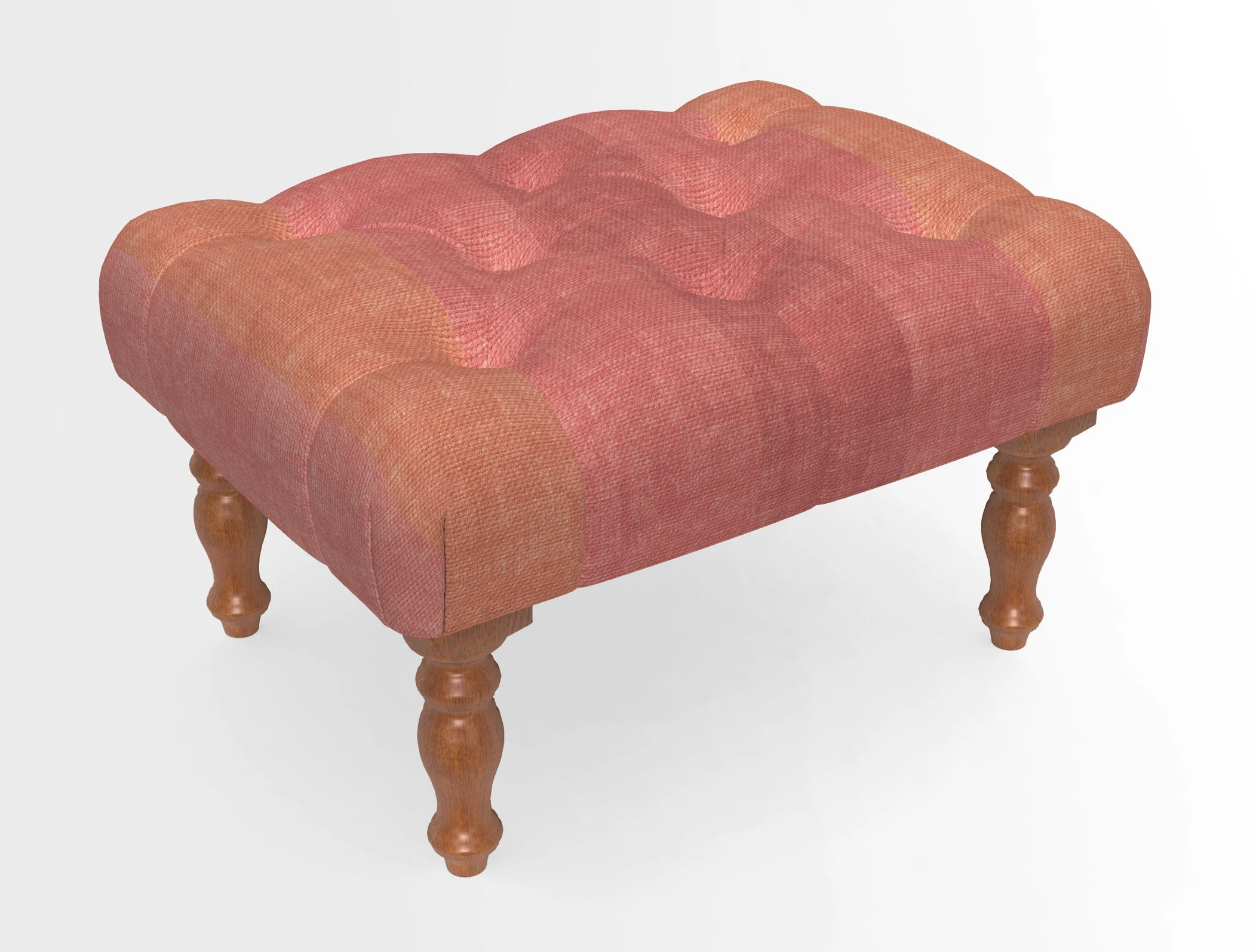 Chelsham Footstool in Two Tone Plain Biscuit