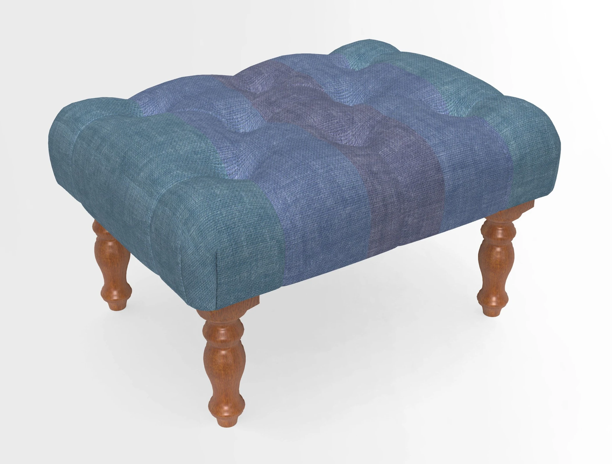 Chelsham Footstool in Two Tone Plain Biscuit