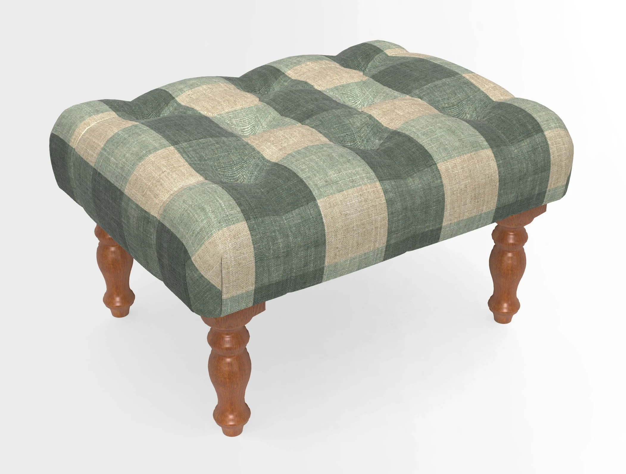 Chelsham Footstool in Two Tone Plain Biscuit