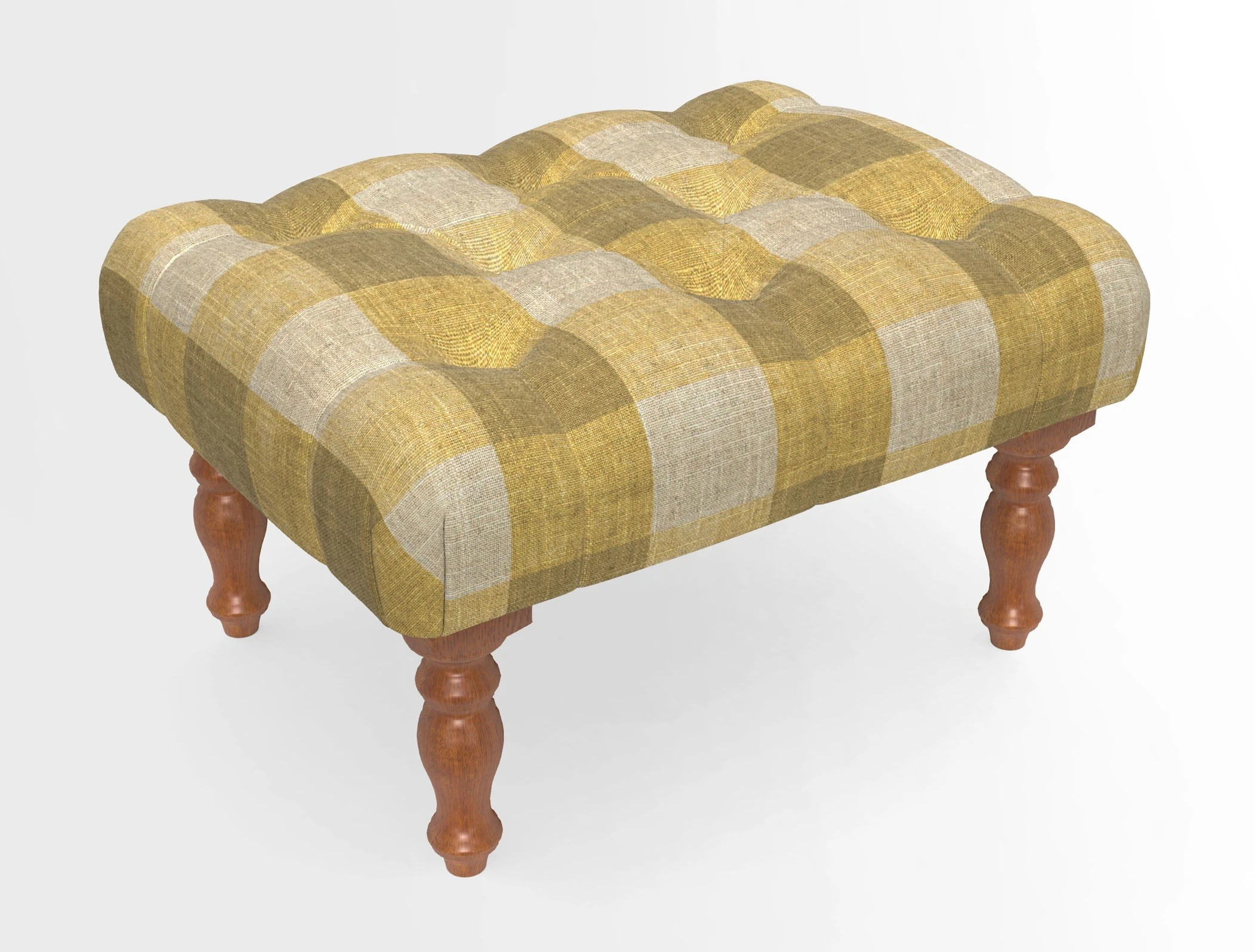 Chelsham Footstool in Two Tone Plain Biscuit