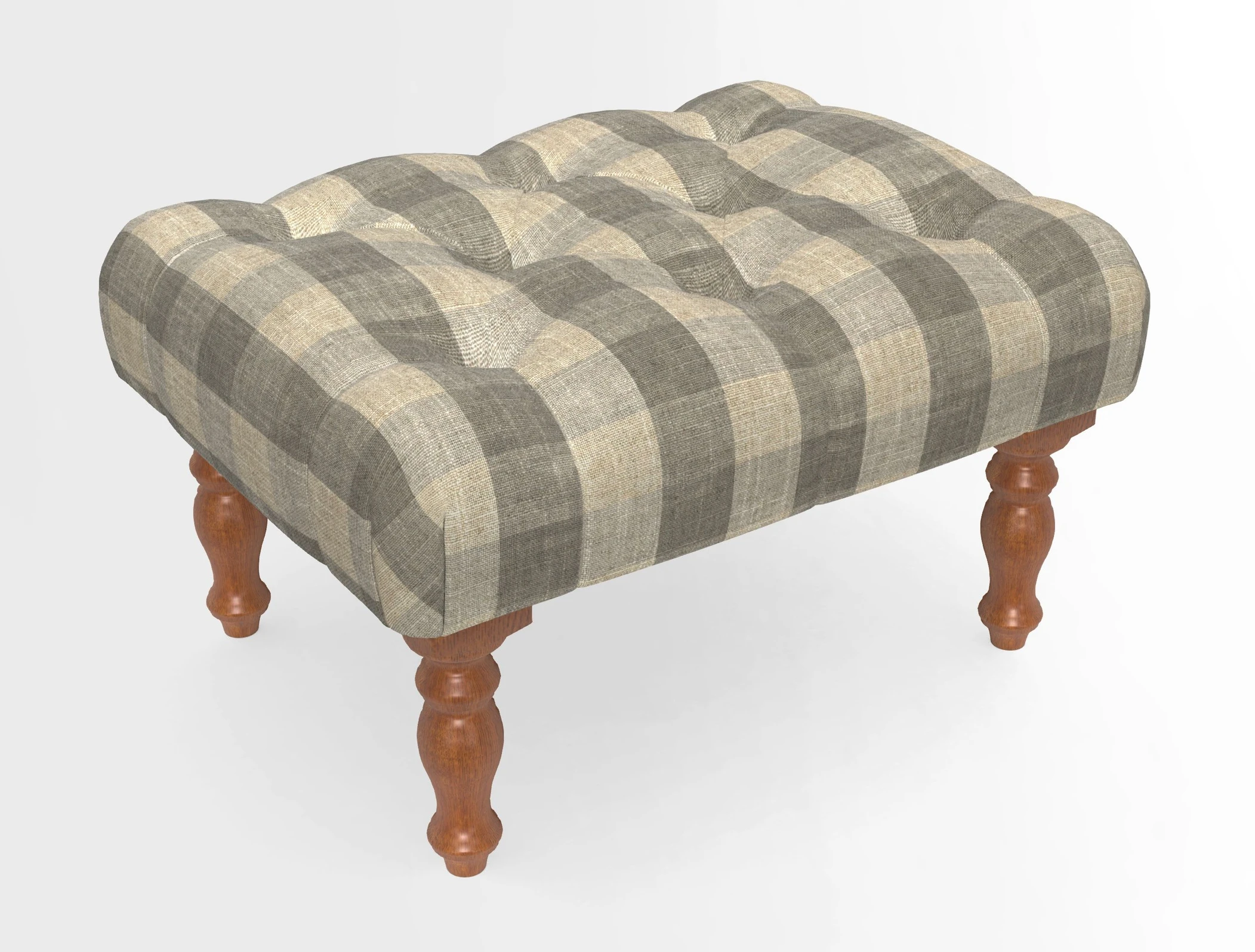 Chelsham Footstool in Two Tone Plain Biscuit