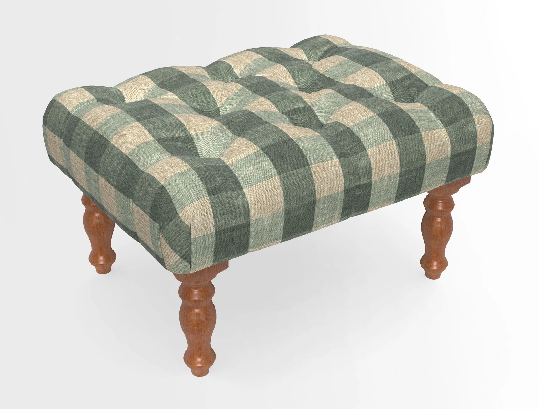 Chelsham Footstool in Two Tone Plain Biscuit