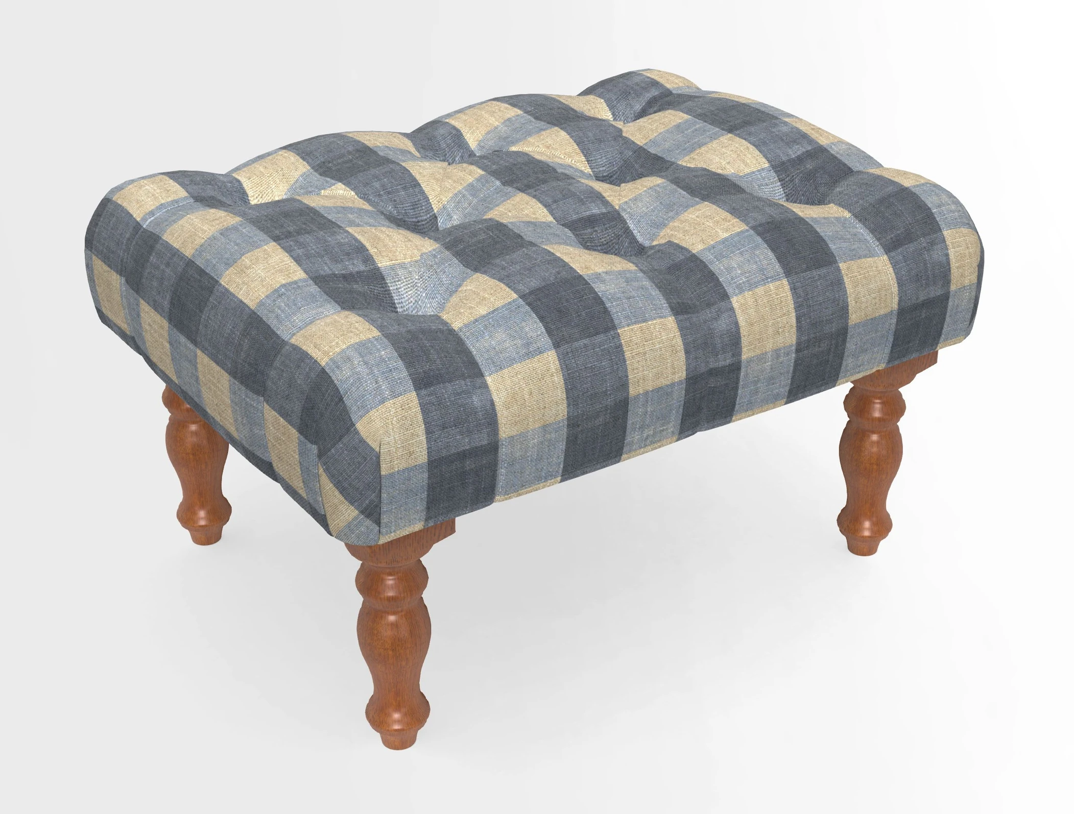 Chelsham Footstool in Two Tone Plain Biscuit