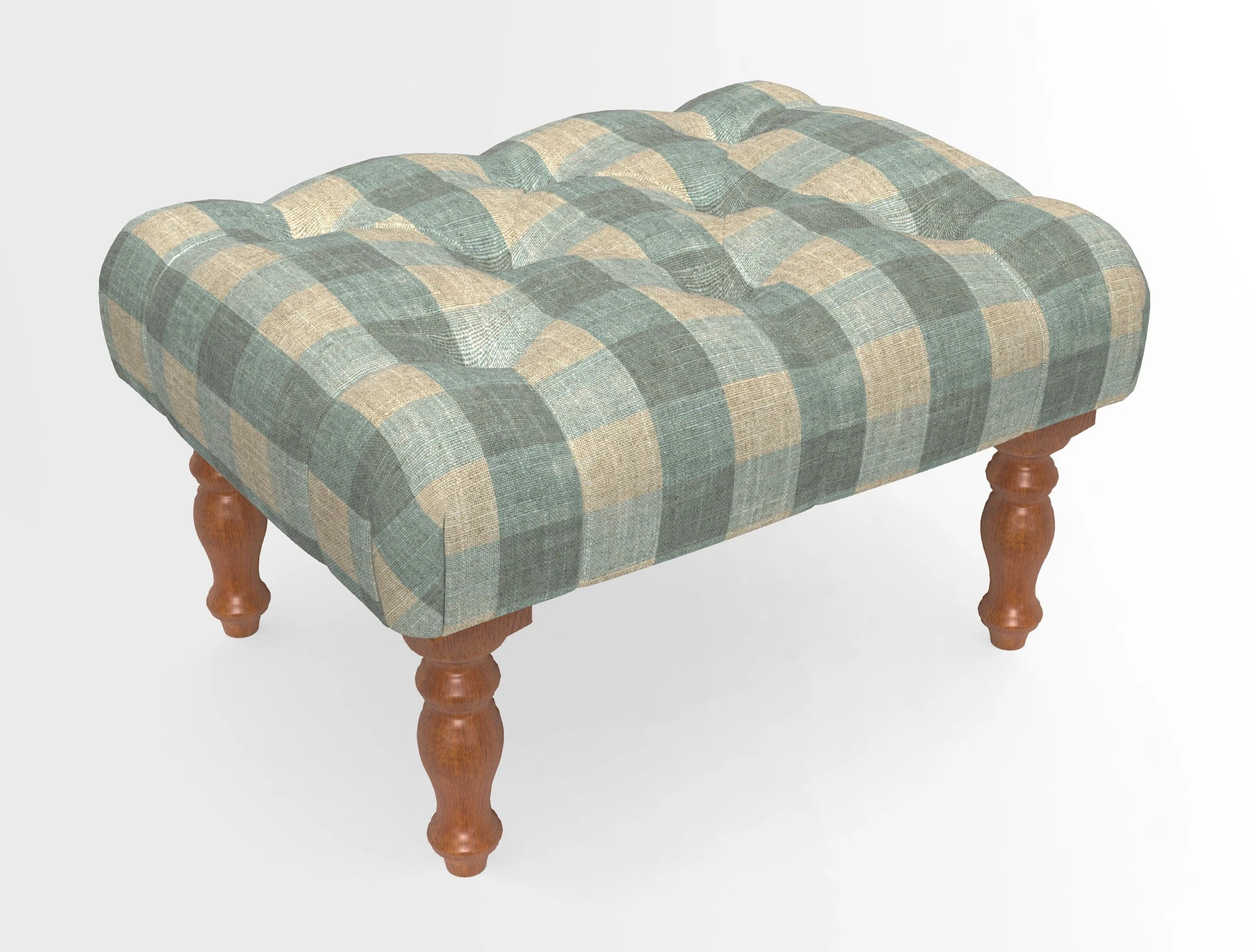 Chelsham Footstool in Two Tone Plain Biscuit