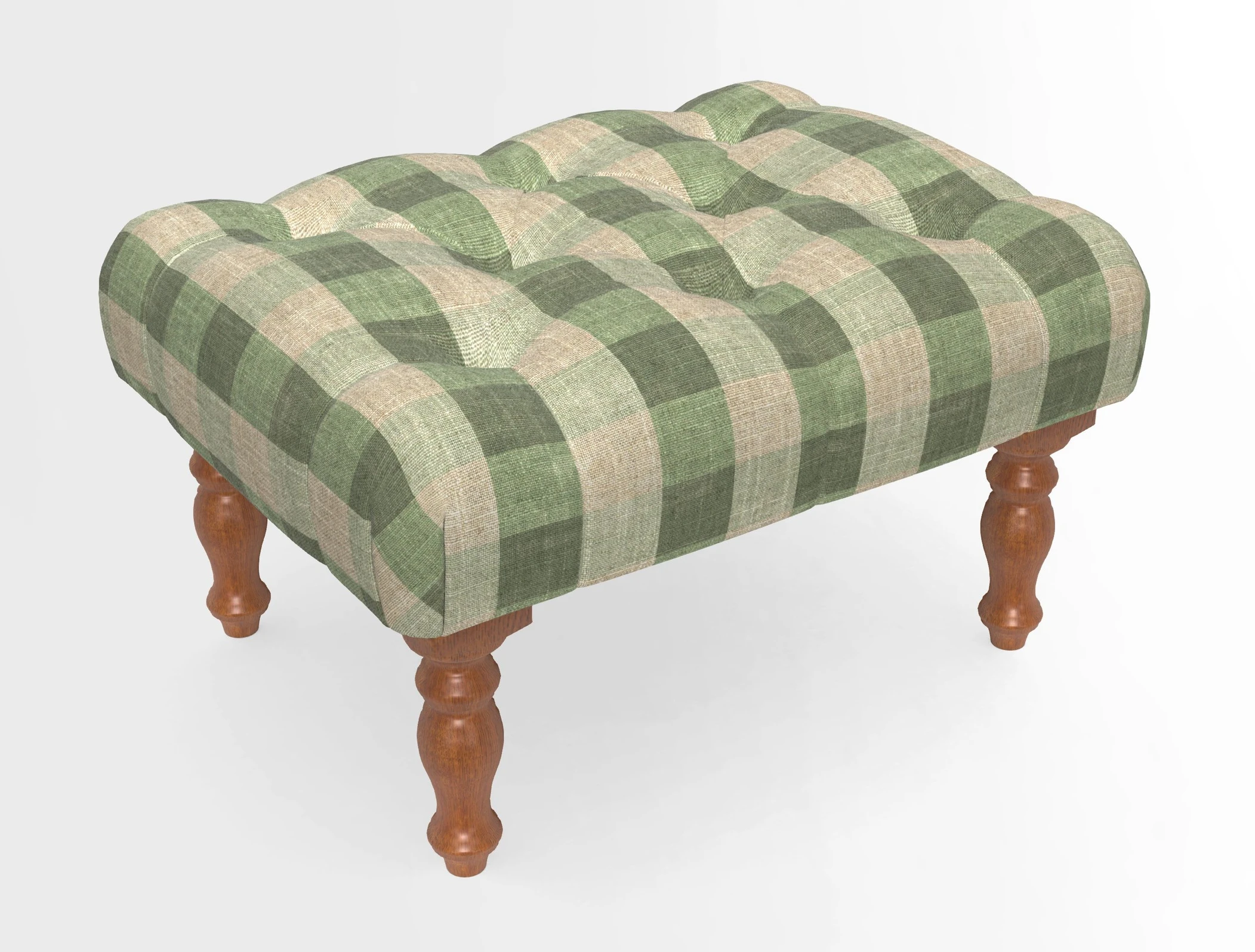 Chelsham Footstool in Two Tone Plain Biscuit
