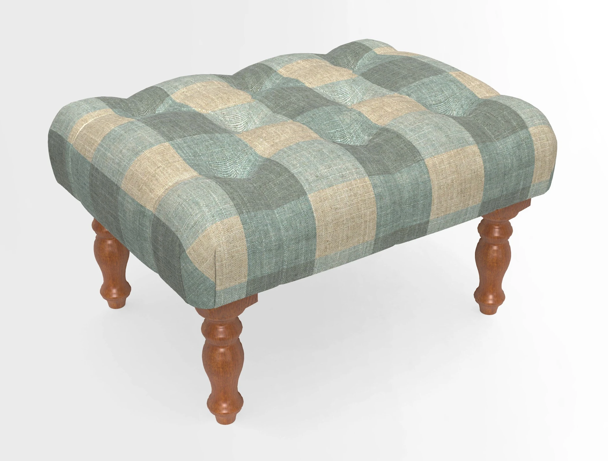 Chelsham Footstool in Two Tone Plain Biscuit