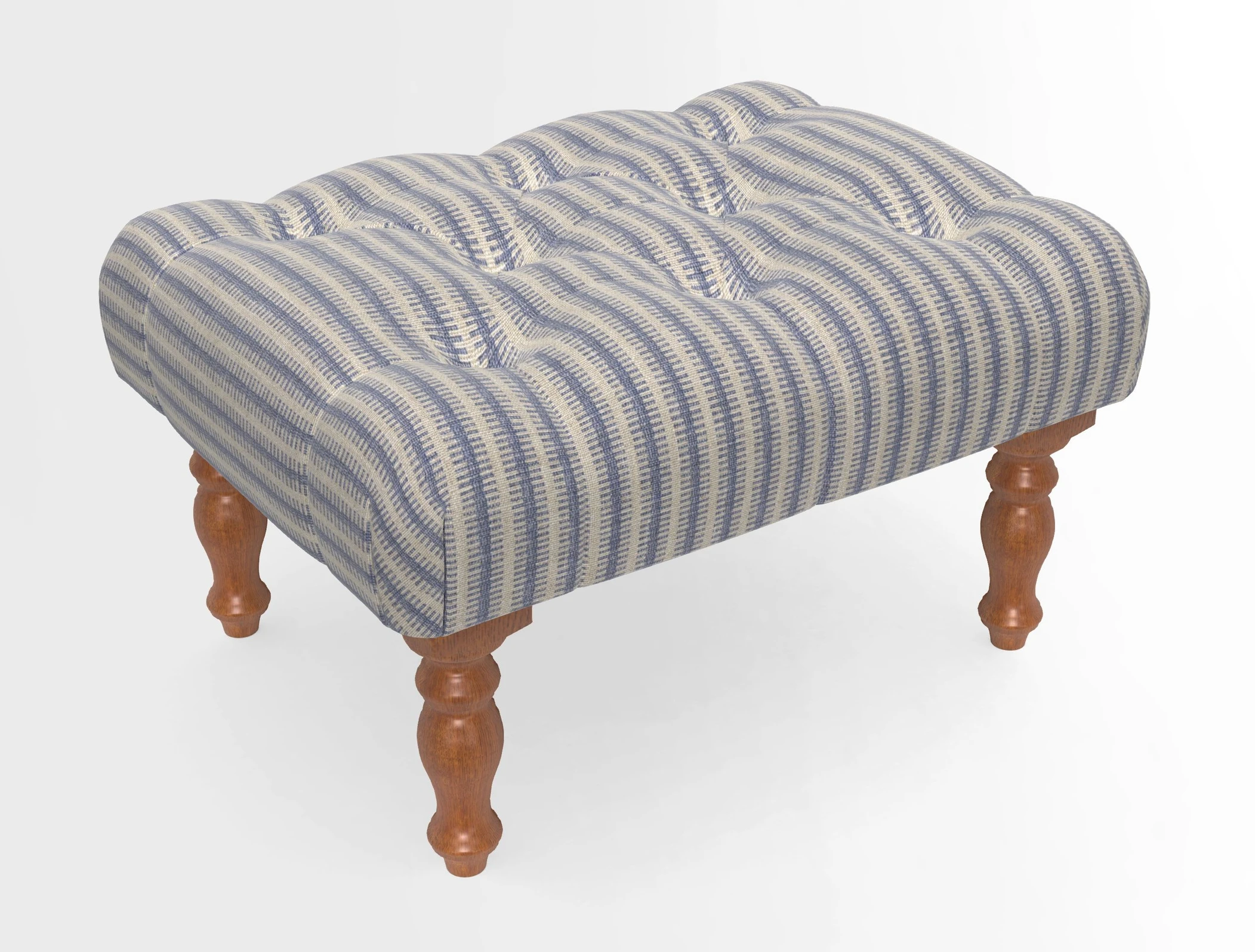 Chelsham Footstool in Two Tone Plain Biscuit