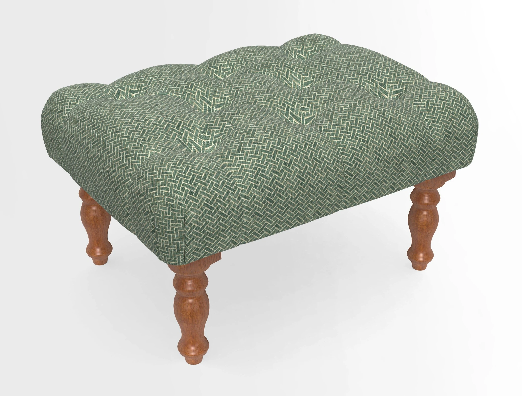 Chelsham Footstool in Two Tone Plain Biscuit