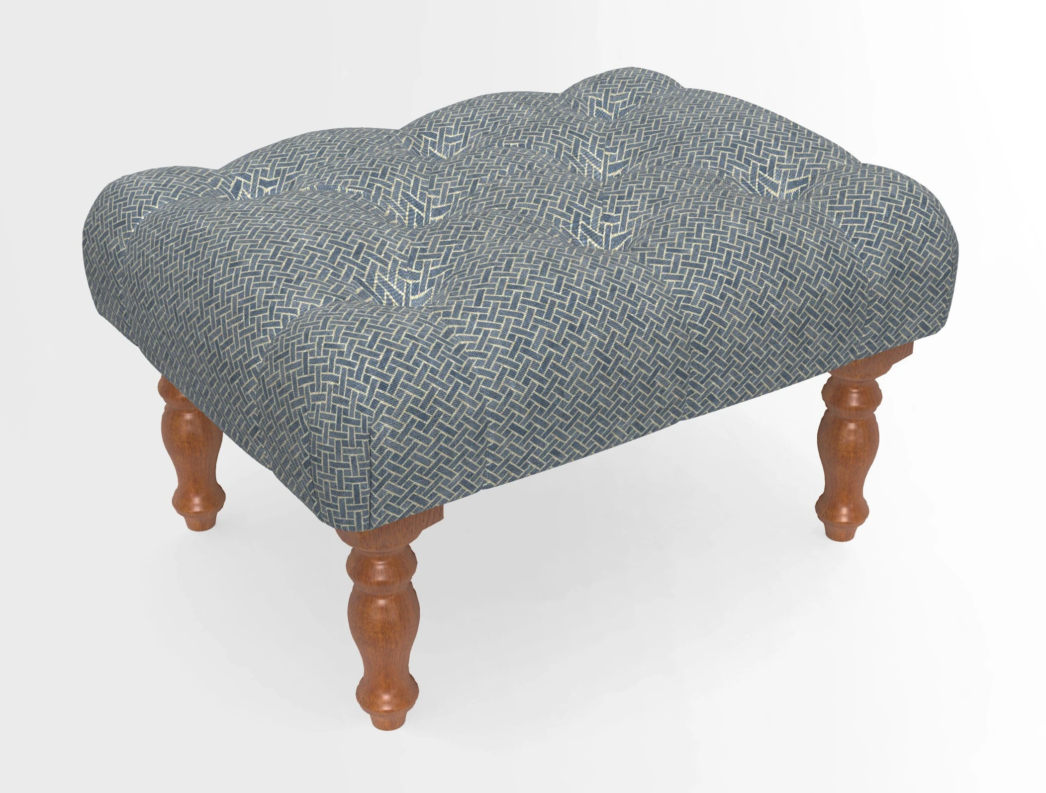 Chelsham Footstool in Two Tone Plain Biscuit