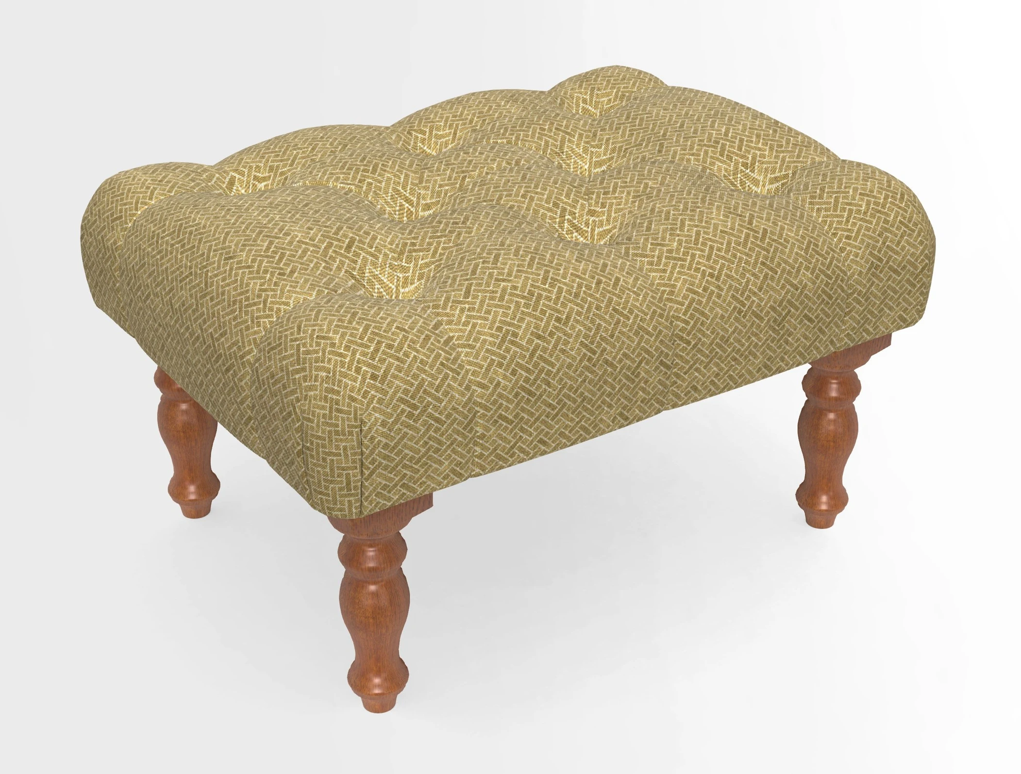 Chelsham Footstool in Two Tone Plain Biscuit