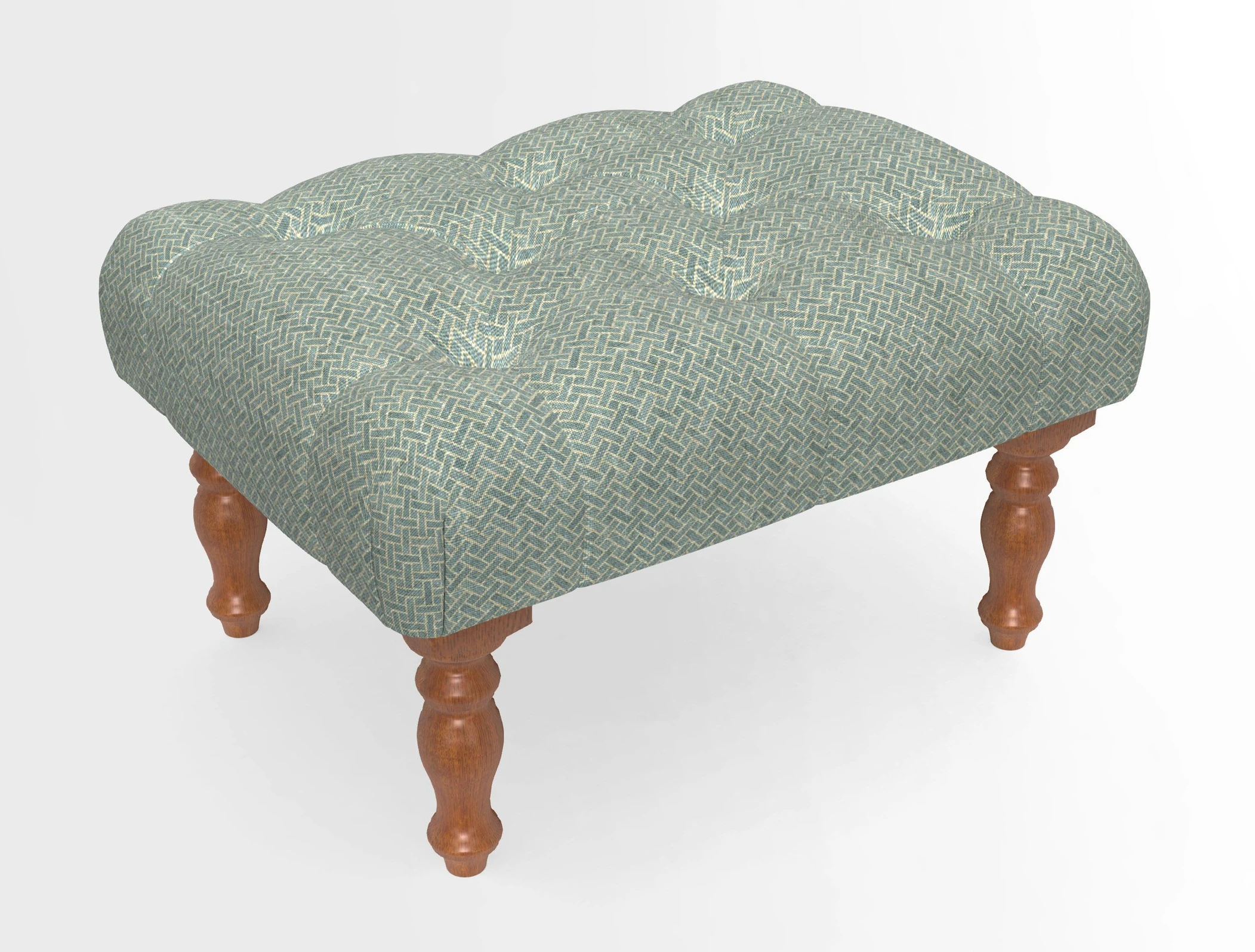 Chelsham Footstool in Two Tone Plain Biscuit