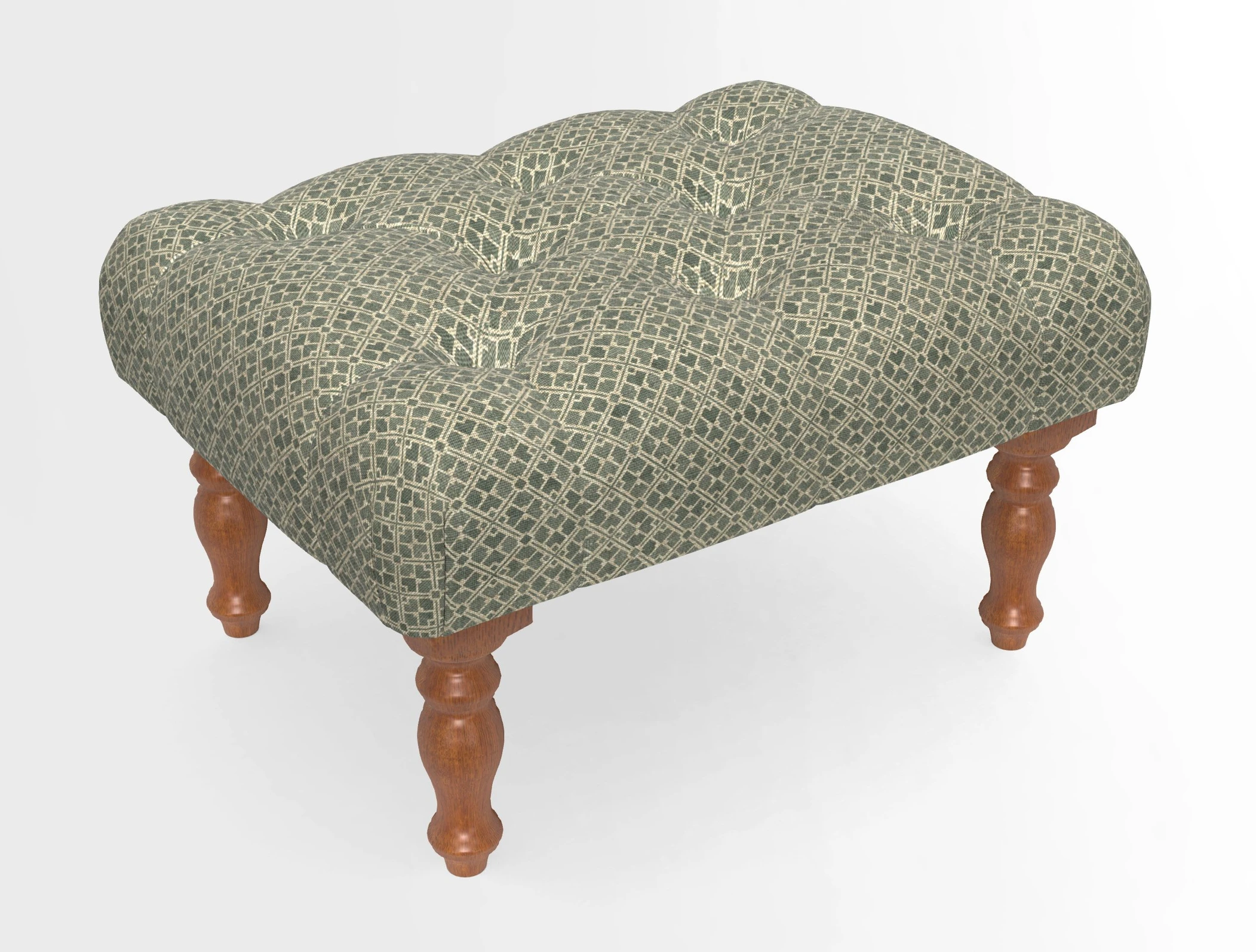 Chelsham Footstool in Two Tone Plain Biscuit