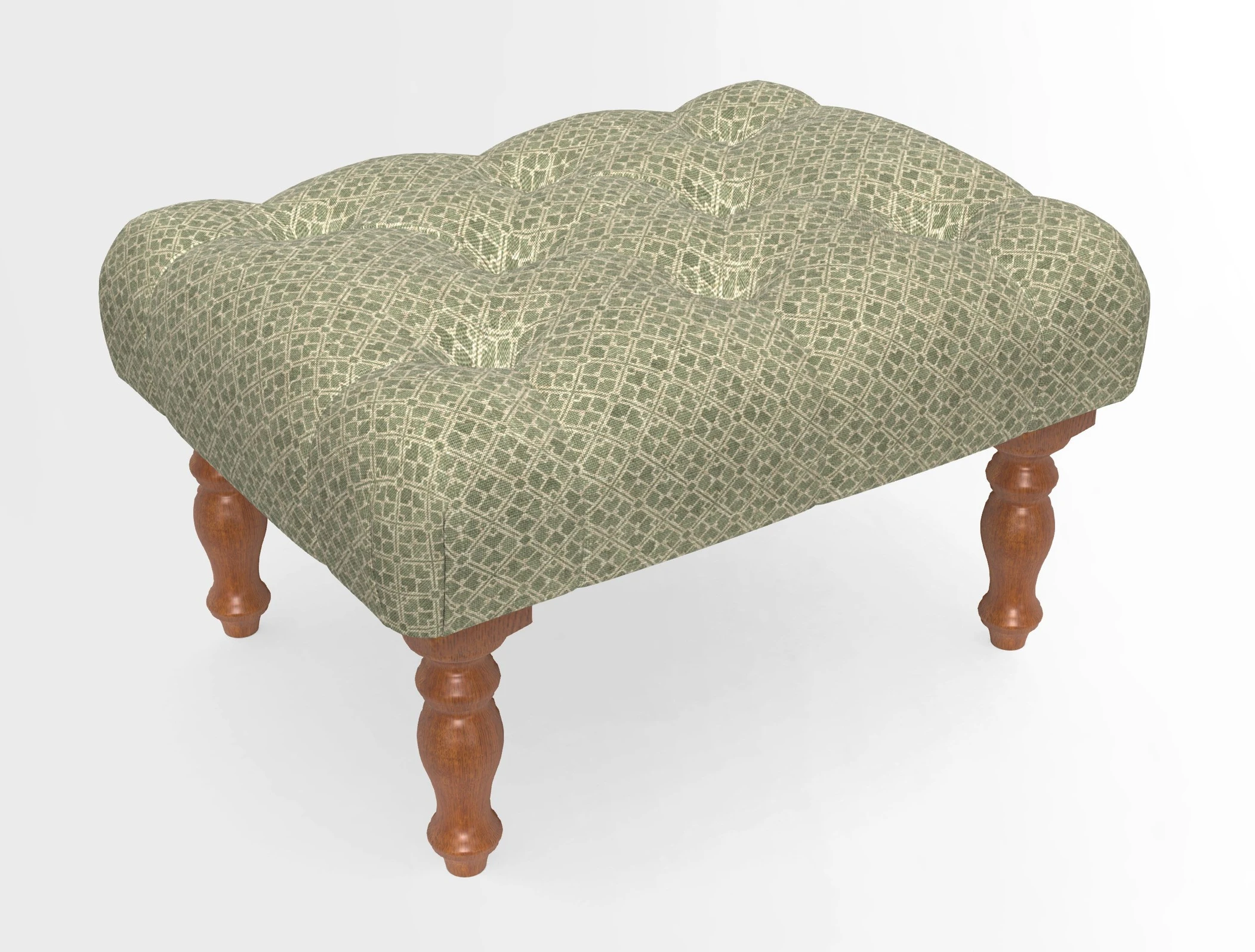 Chelsham Footstool in Two Tone Plain Biscuit