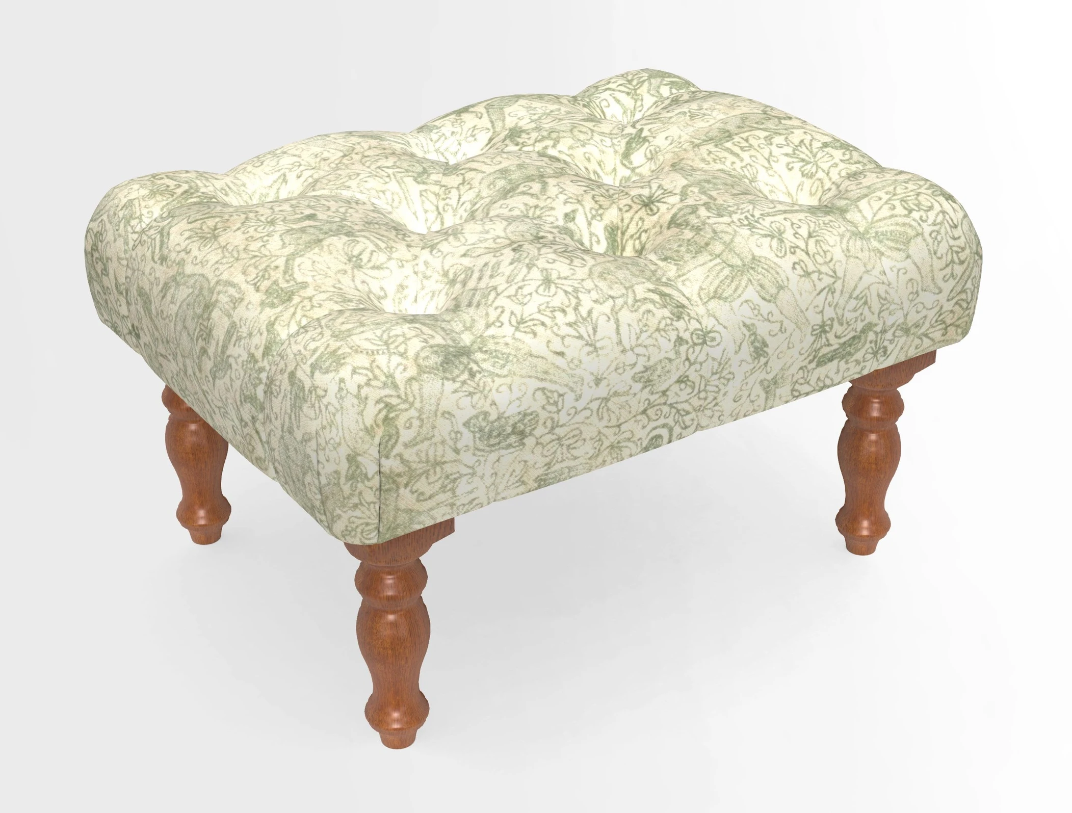 Chelsham Footstool in Two Tone Plain Biscuit