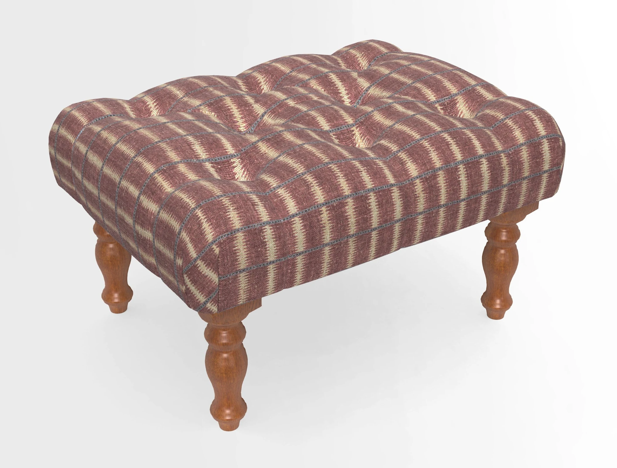 Chelsham Footstool in Two Tone Plain Biscuit