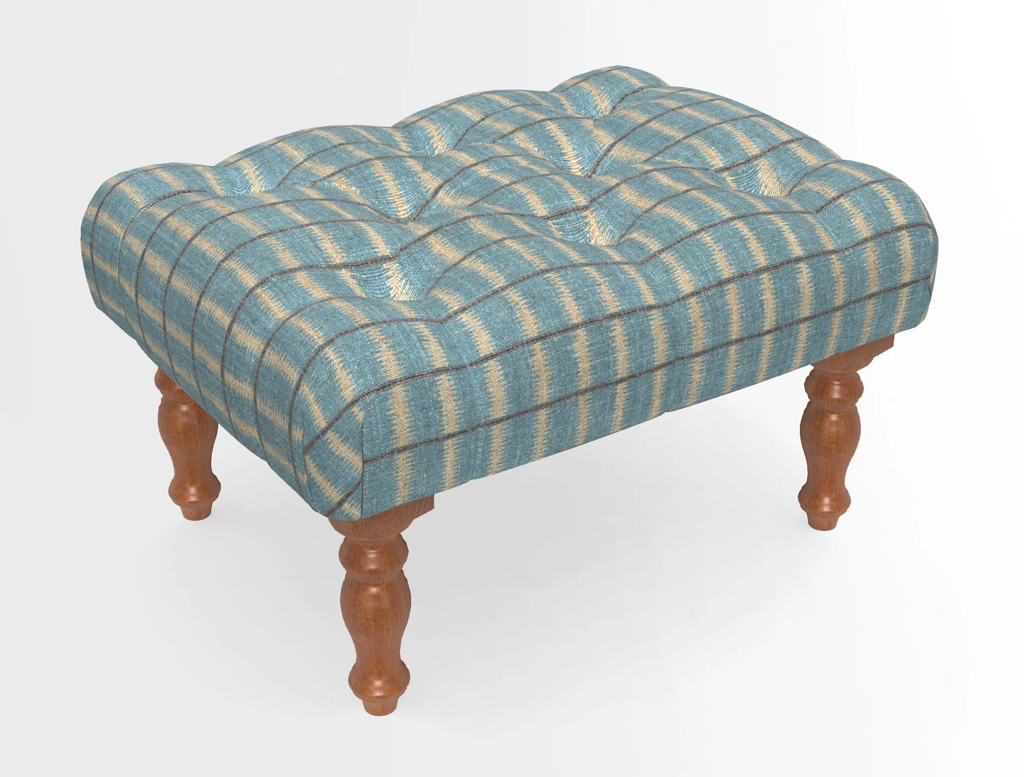 Chelsham Footstool in Two Tone Plain Biscuit