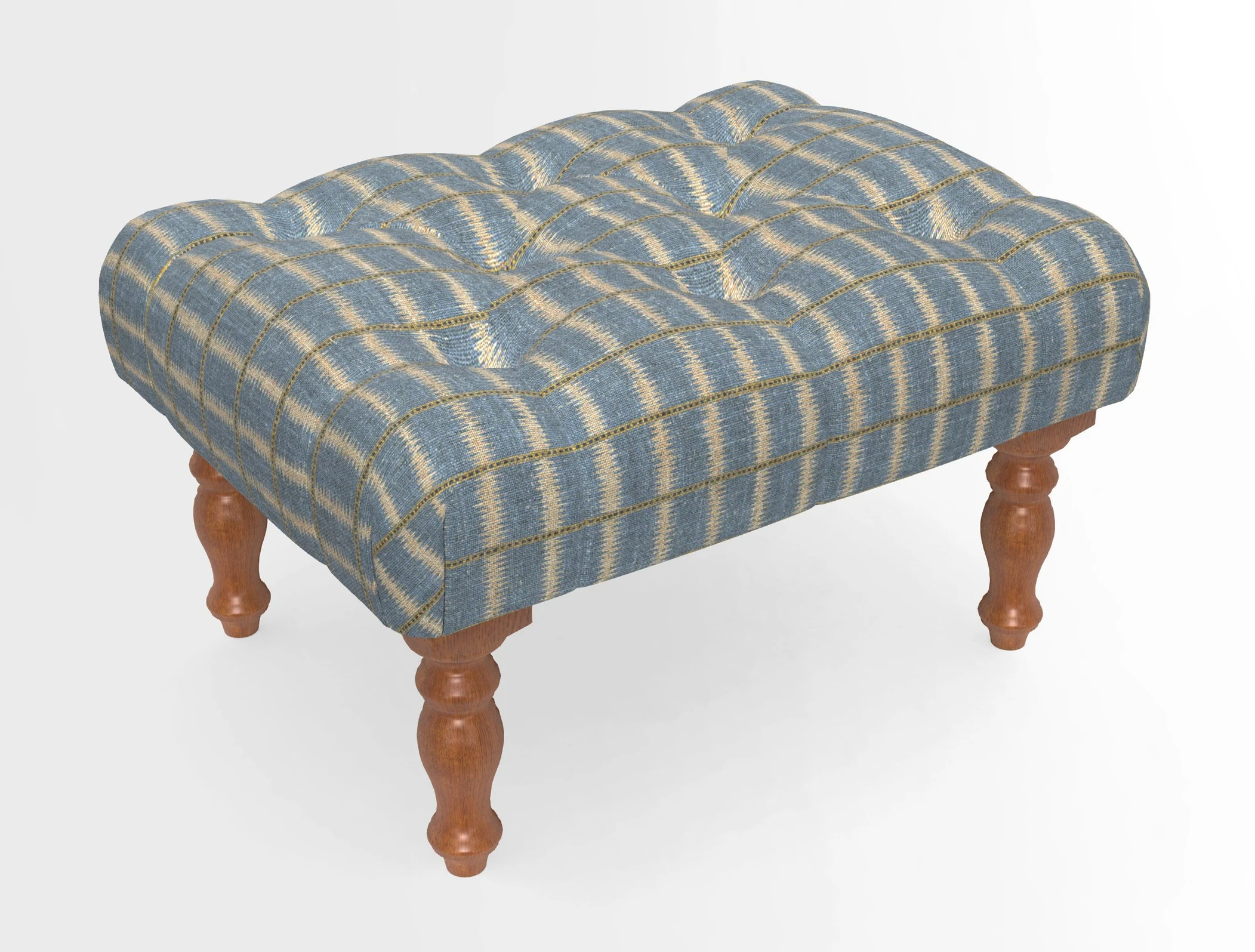 Chelsham Footstool in Two Tone Plain Biscuit